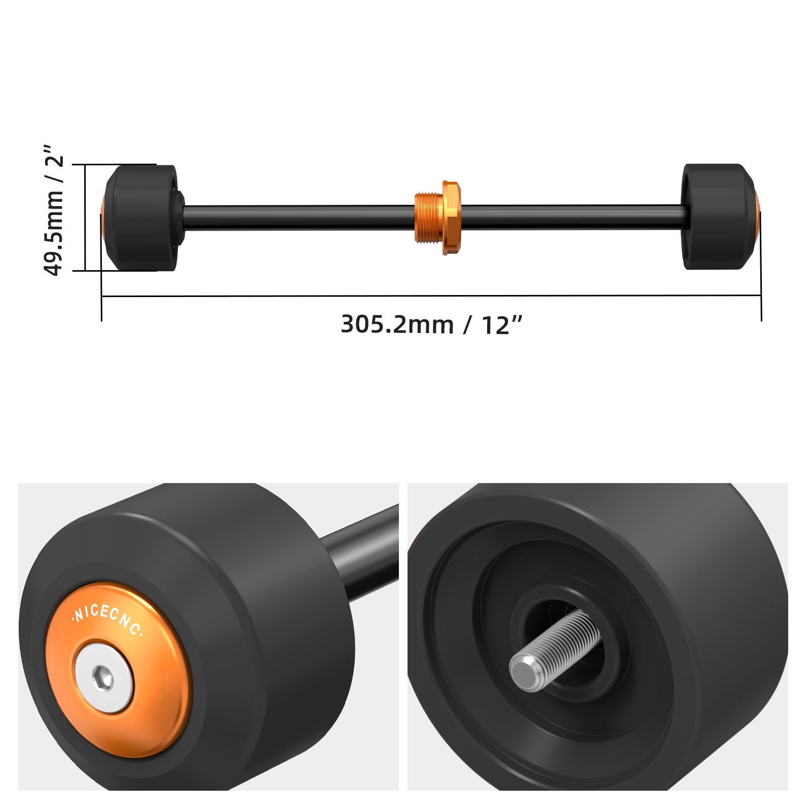 Vorderachs-Sturzpads-Kit für KTM 250 390 Duke 2024-2025 390 Adventure Enduro SMC R 2025