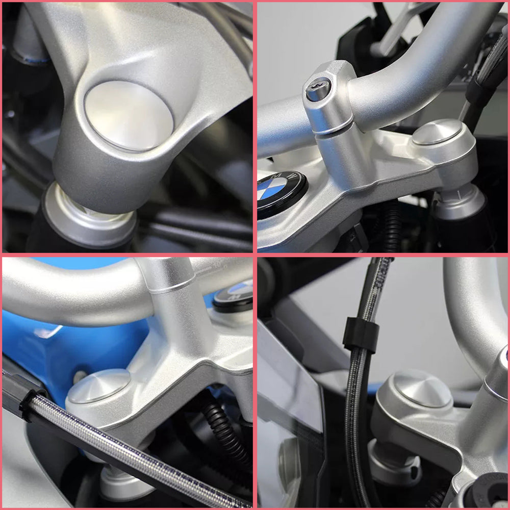 2x Gabel-Oberrohrabdeckung mit O-Ringen für BMW R1100GS R1150R R1200GS R1250GS Adv.