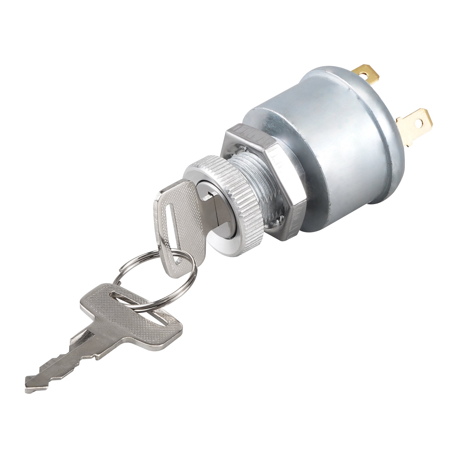 Ignition key switch for EZGO vehicles with lights, gas, and electric