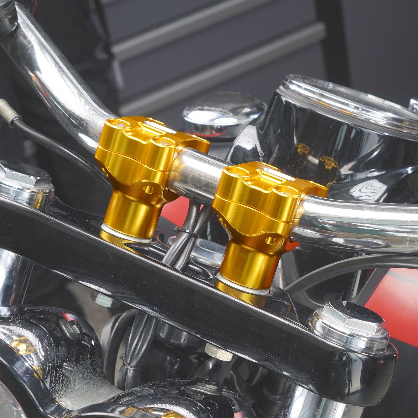 2 "Lenker Steigleitungen Für Harley Dyna Low Rider Street Bob Super Glide 1,25" Bar