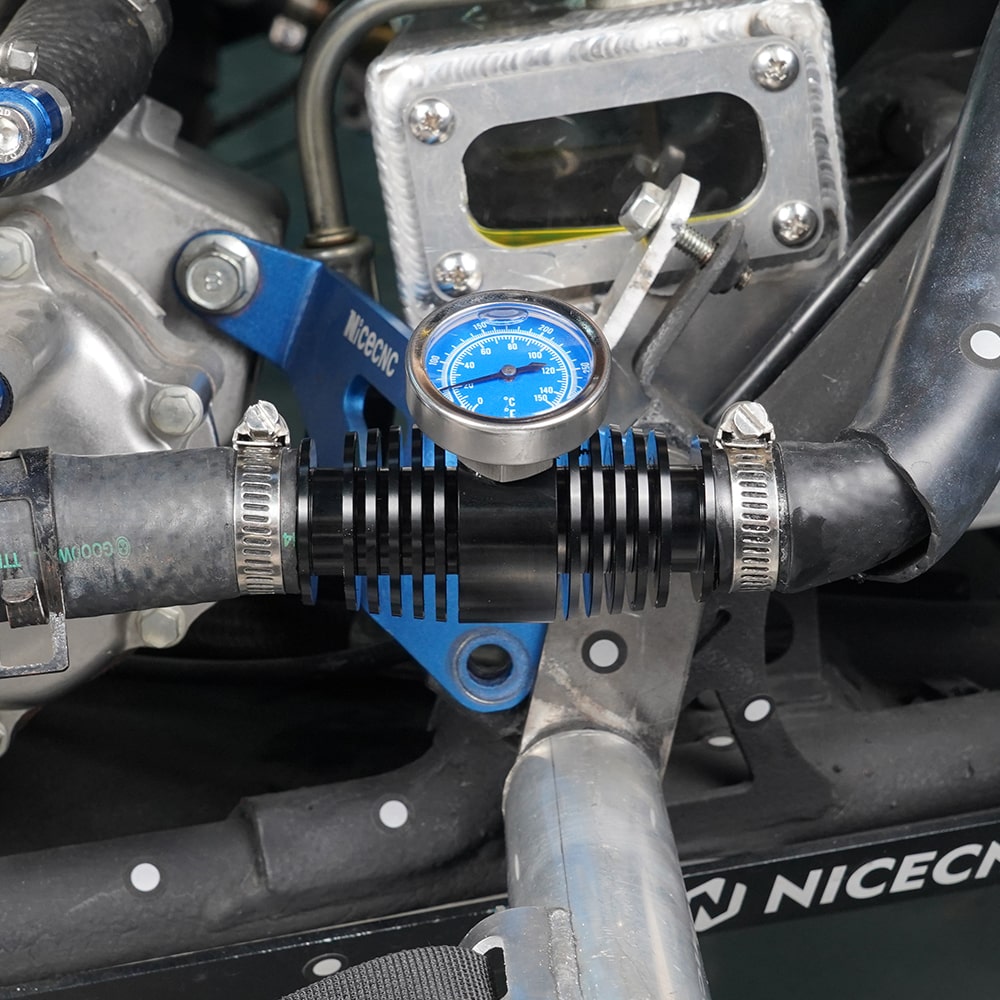Kühler Inline-Kühlmittelkühler mit Temperaturanzeige Für Honda TRX450R