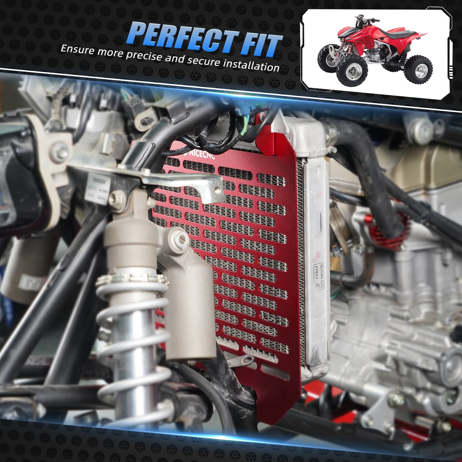 ATV Kühler Schutz Deckel Abdeckung Für Honda TRX450R TRX450ER