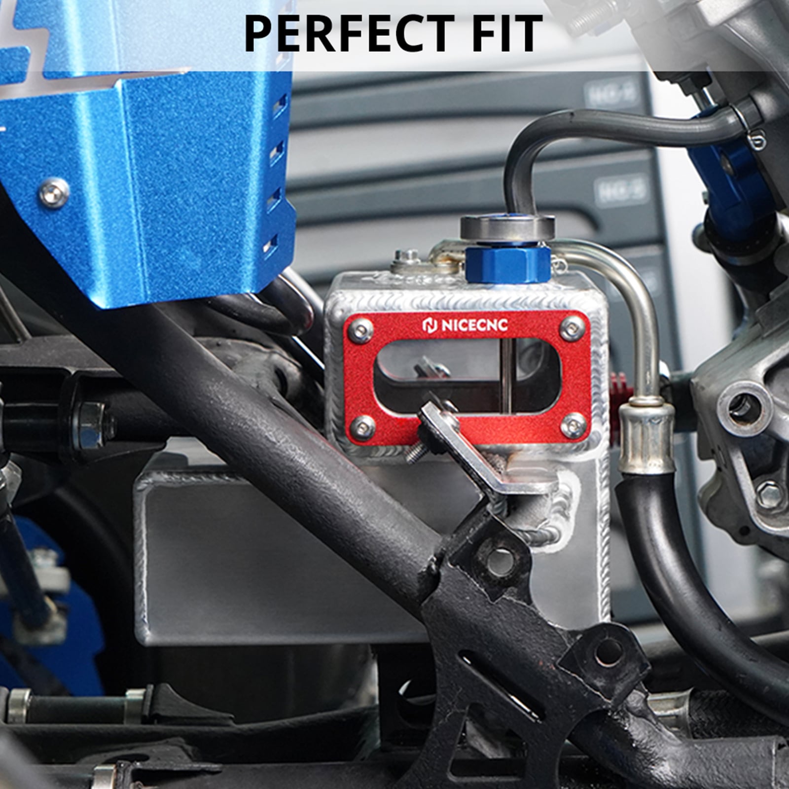Verbesserter transparenter 2.1L ATV-Öltankkühler für Yamaha Raptor 700 2013-2024
