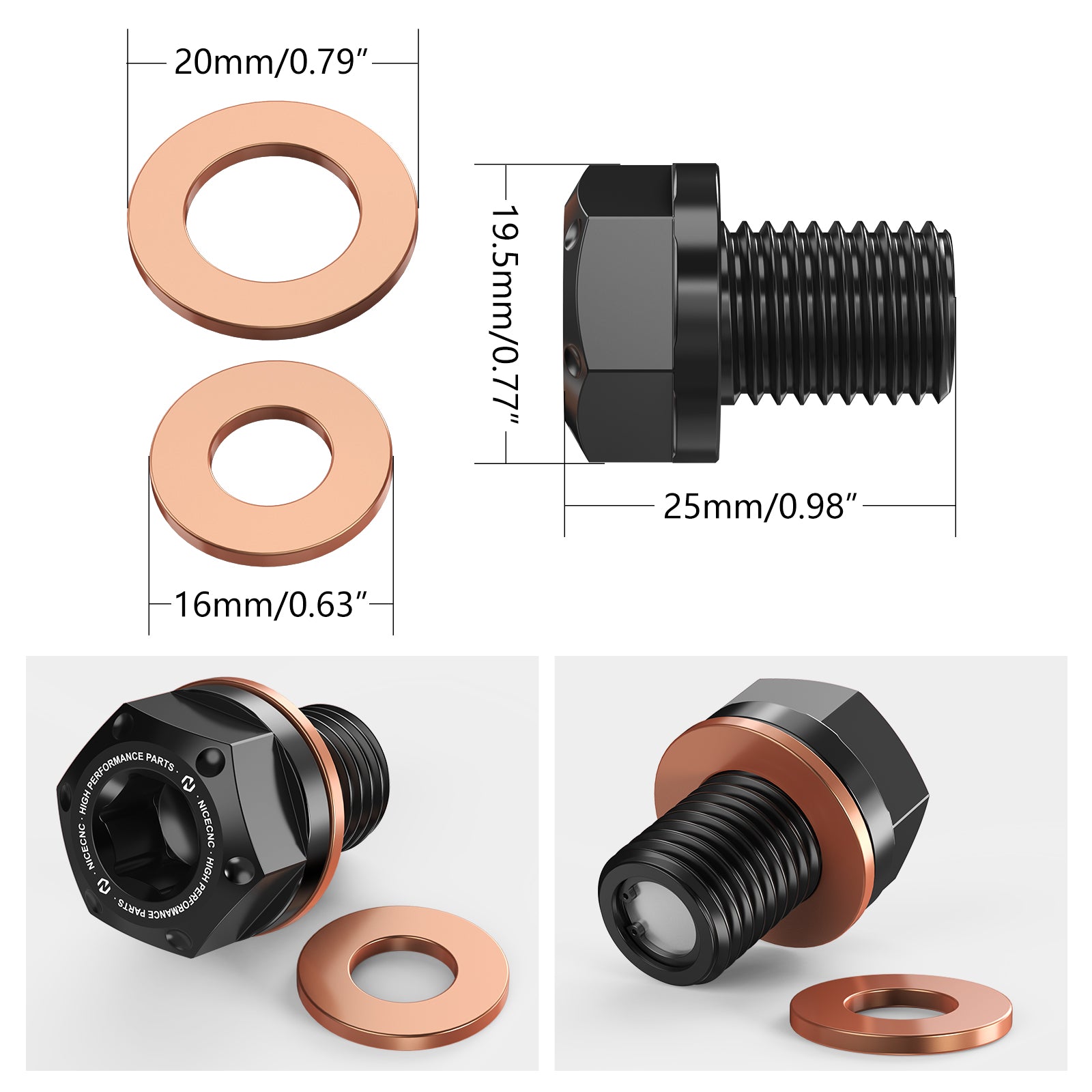 Magnetische Ölablassschraube Stecker für Honda TRX450R TRX250X TRX90X