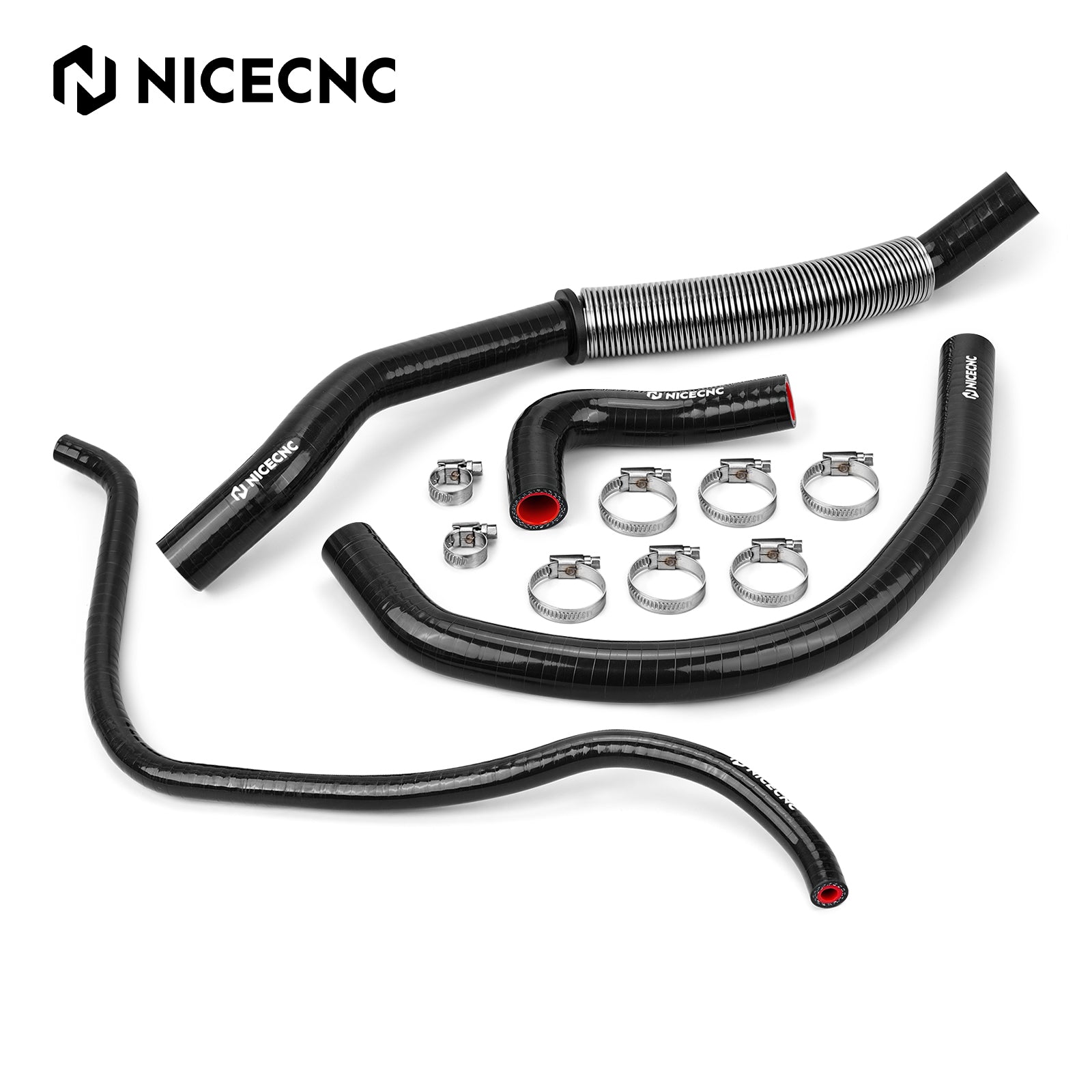 ATV-Silikon-Kühlerschlauch-Set mit Hitzeschutz-Adaptern für Yamaha Banshee 350 1987–2006
