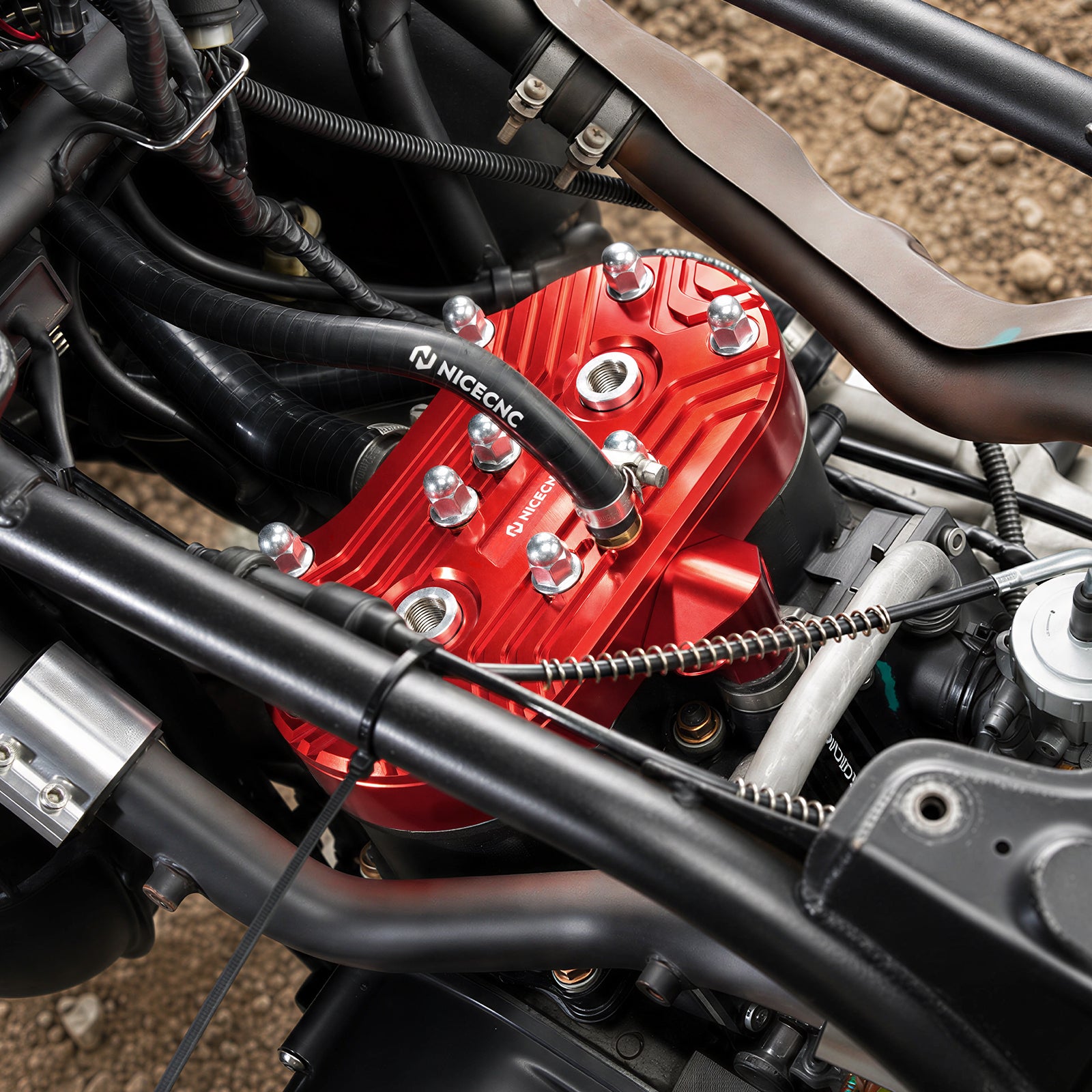 Culata con aletas de refrigeración y cámara de combustión de 21 cc para Yamaha Banshee 350