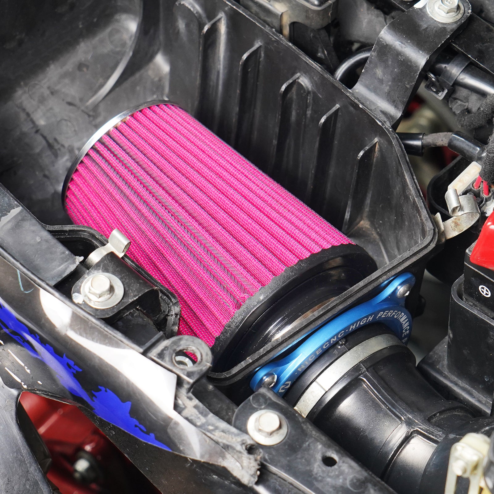 ATV Luftfiltereinlass mit Halter Adapter für Yamaha Raptor 700 2006-2024