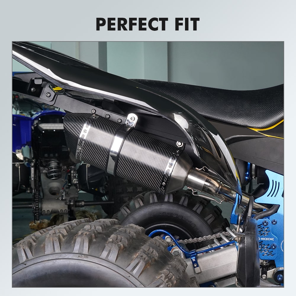 ATV Schalldämpfer Slip-On Auspuffrohr Carbon Faser Für Yamaha Raptor 700 15-23