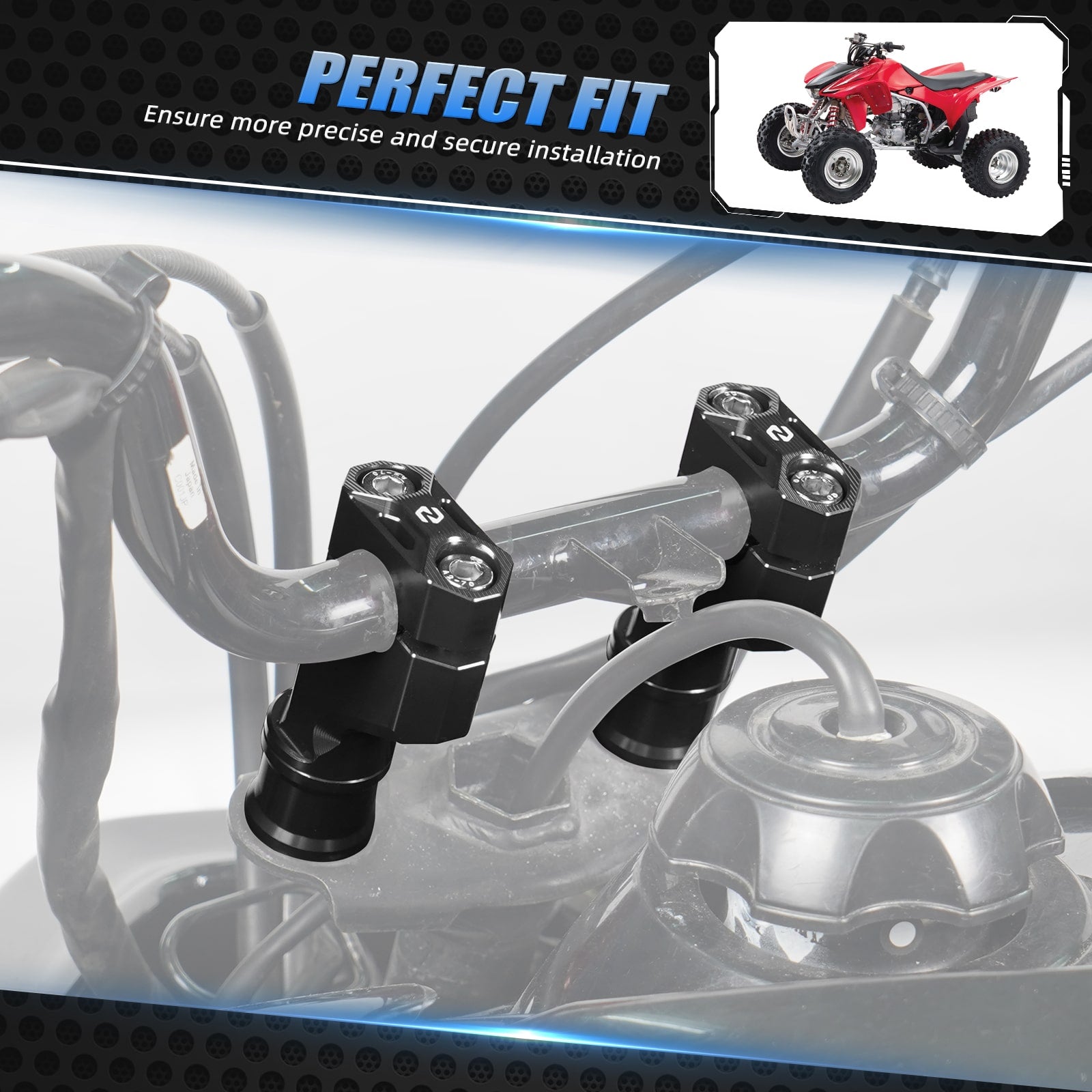 Paar Einstellbare Lenker Steigleitungen Halter Schellen Für Honda TRX450R TRX250X TRX90X TRX450ER