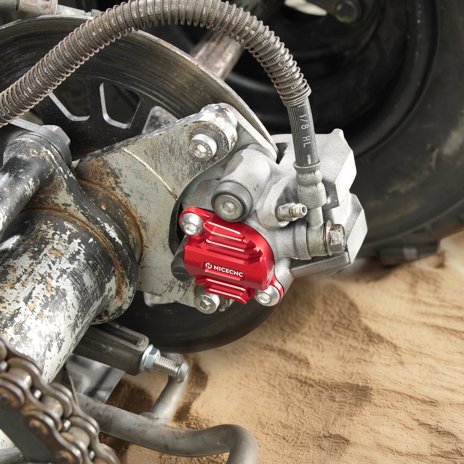 Hintere Feststellbrems-Sattel Stilllegungsplatte Kit für Yamaha Banshee 350