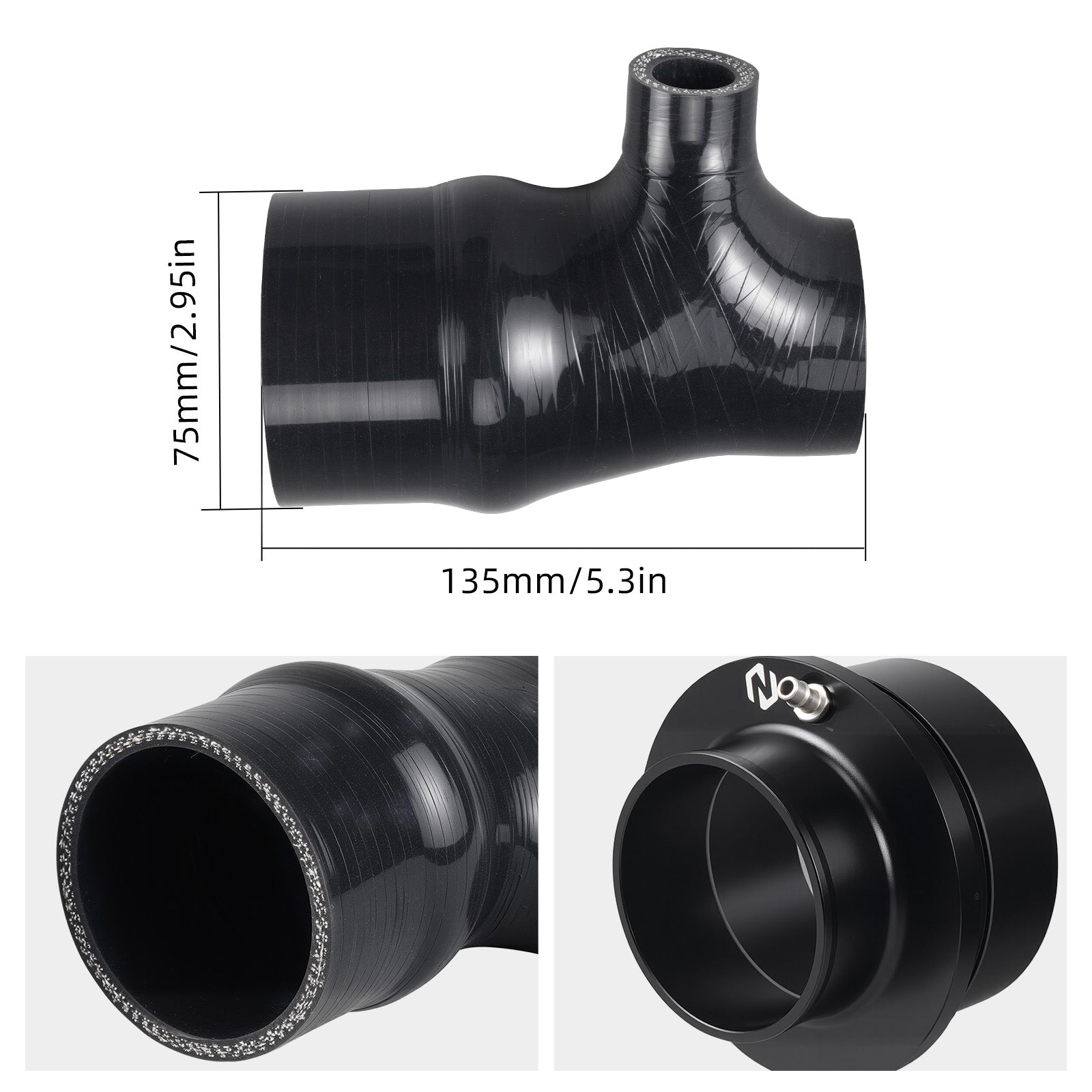 UTV-Silikon-Ansaugschlauch-Kit für Can-Am X3 Turbo 2017–2019