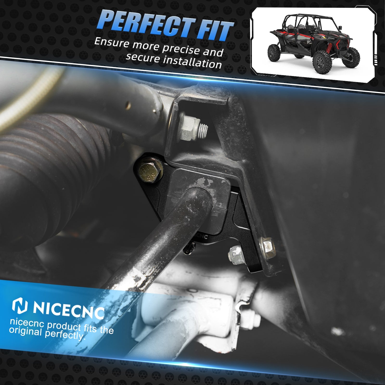 UTV Frontschwinge Montagehalterungen für Polaris RZR XP 1000 15-24 General 1000