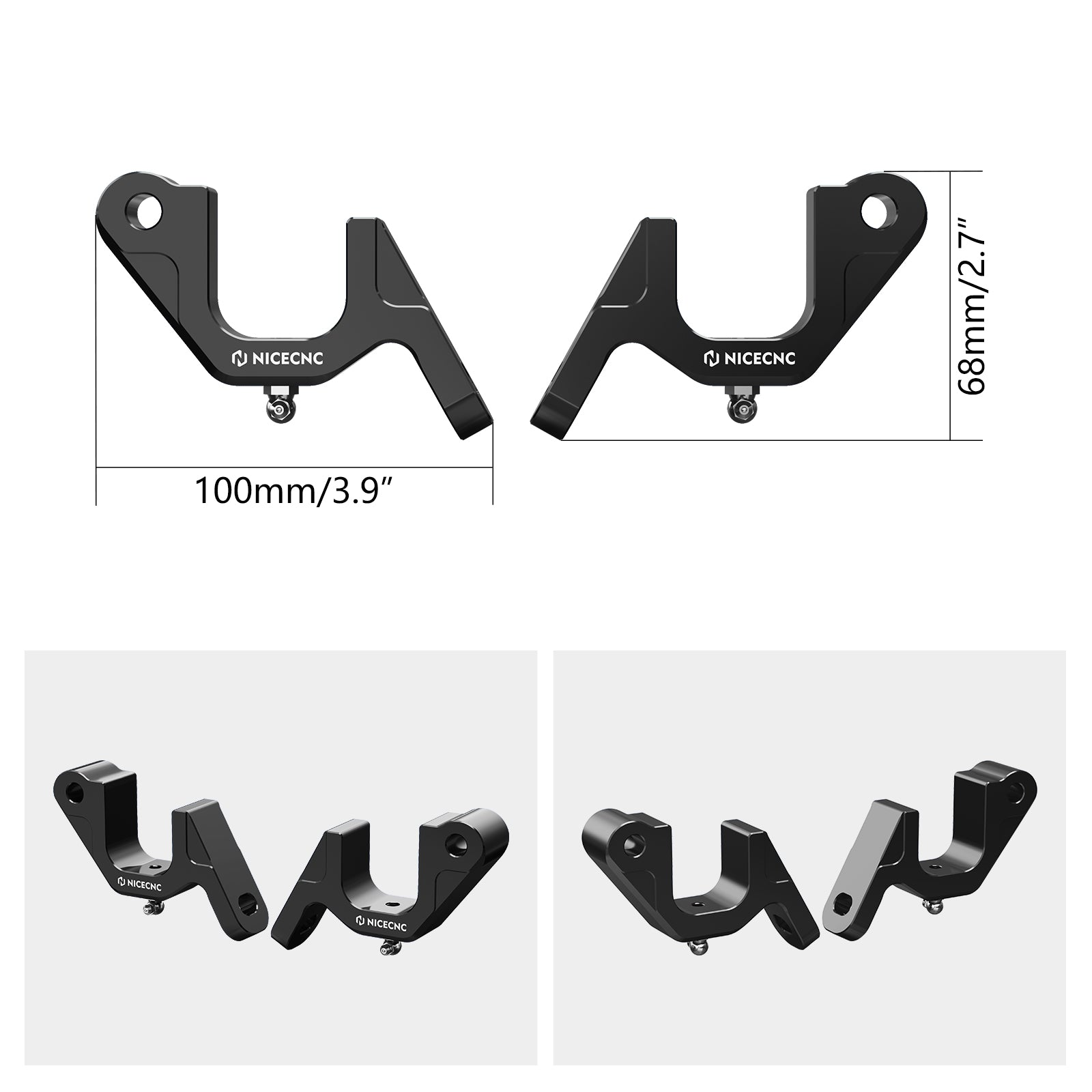UTV Frontschwinge Montagehalterungen für Polaris RZR XP 1000 15-24 General 1000