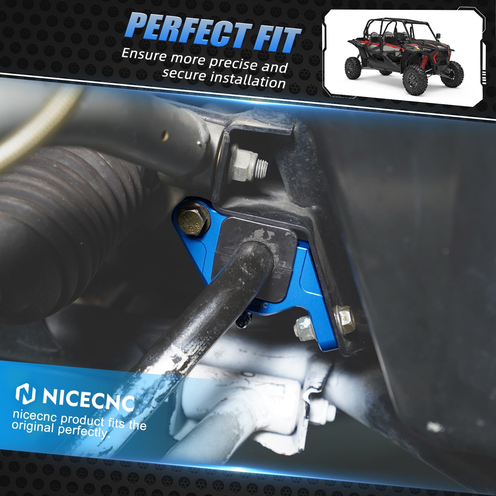 UTV Frontschwinge Montagehalterungen für Polaris RZR XP 1000 15-24 General 1000