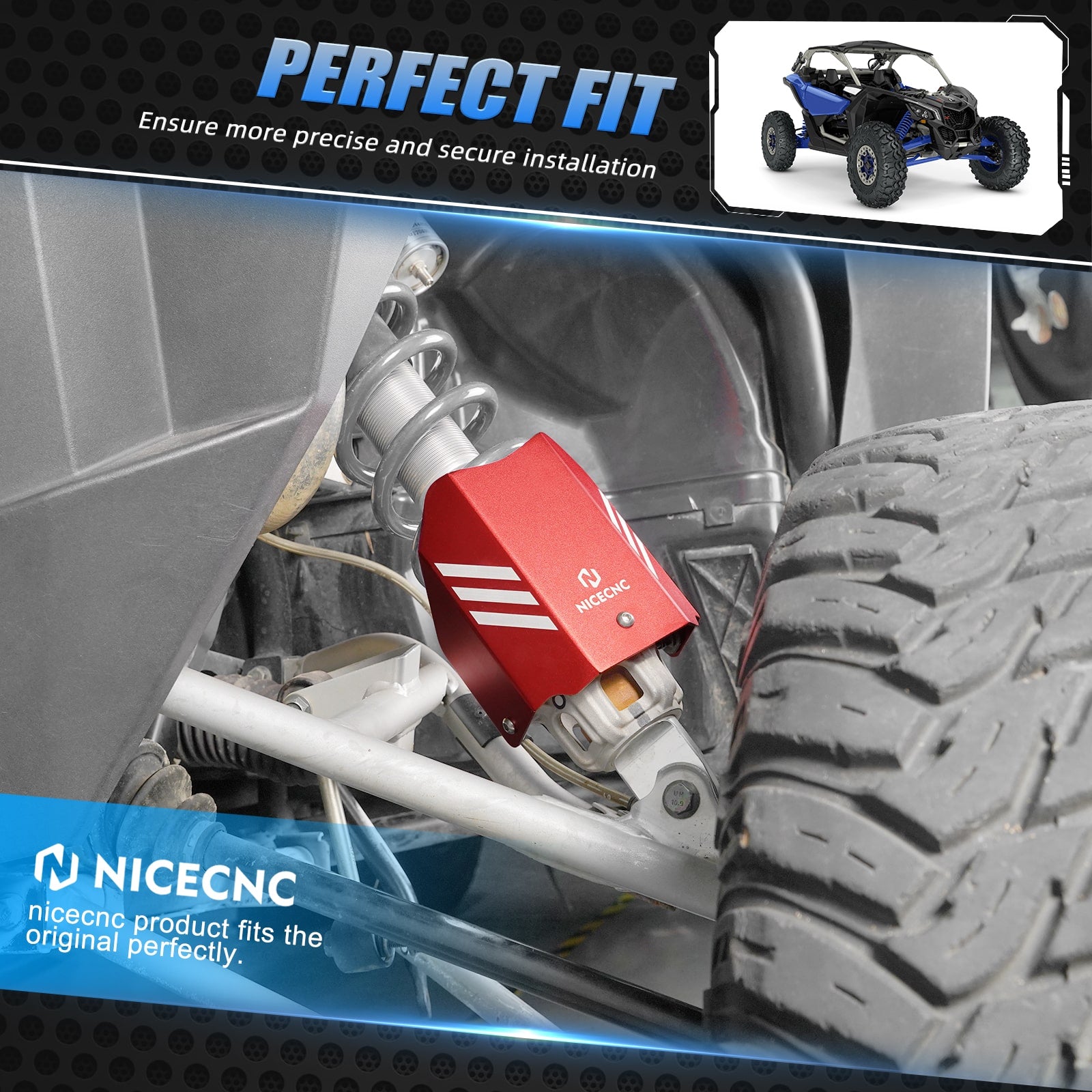 Links + Rechts Erweiterte Front Shock Guard Kit Für Polaris RZR XP 1000 XP 4 1000 2014-2018