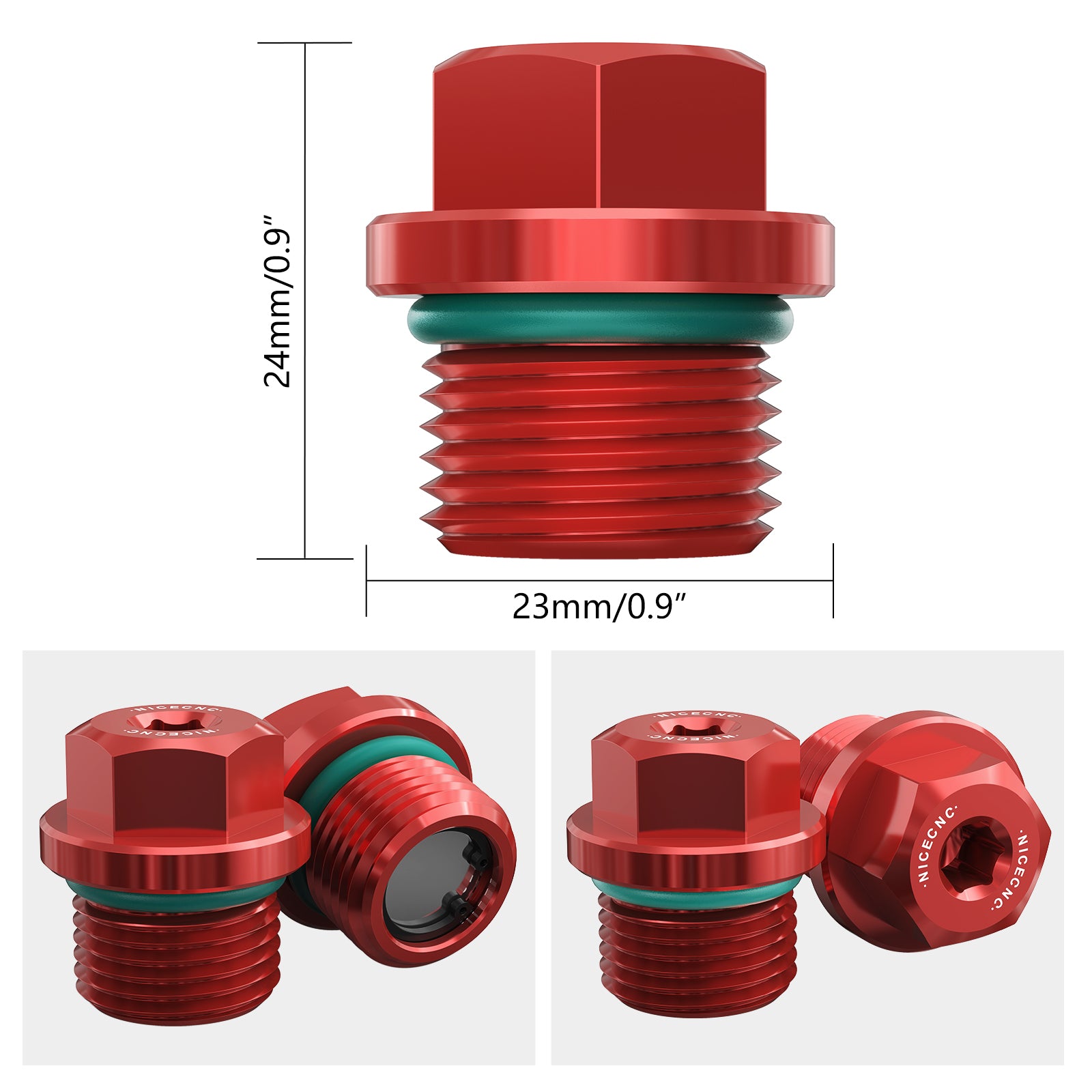 Magnetischer Getriebeöl-Einfüll- und Ablassstopfen-Kit für Polaris RZR XP 1000 Sportsman Ranger