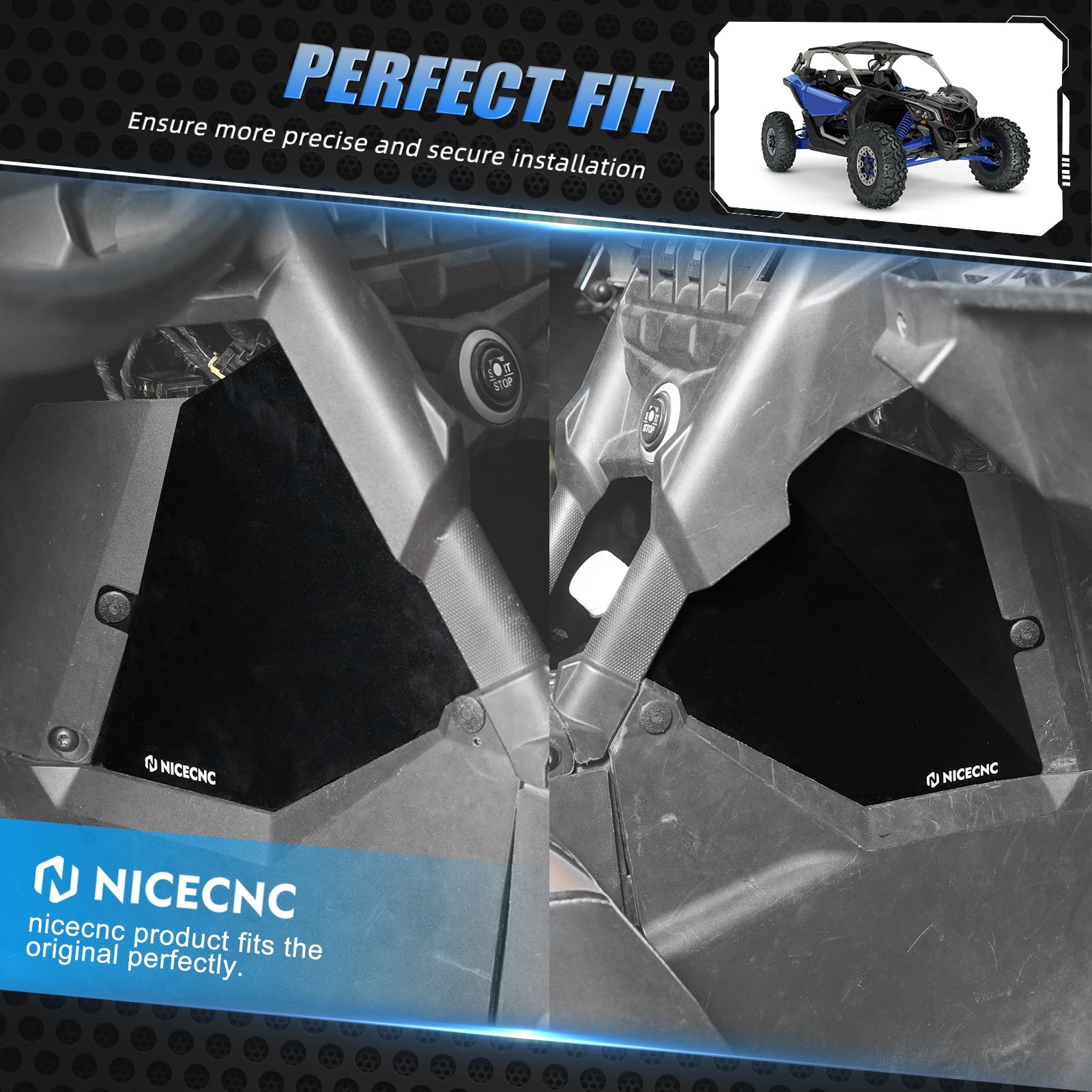 UTV Handschuhfach Gehäuse Panels Schutzabdeckungen Kit für Can Am X3