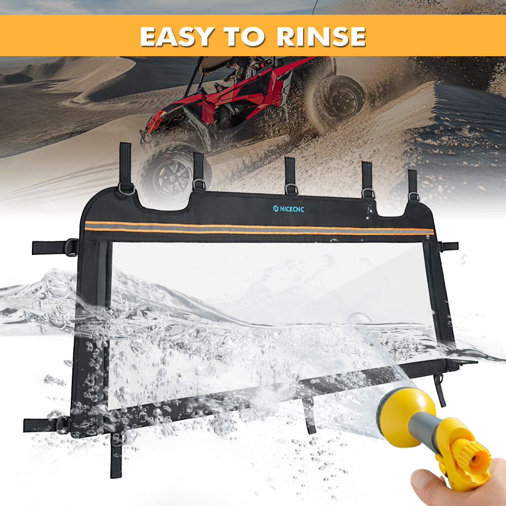 Wasserdichter UTV Heckscheiben-Klarsicht-Panel-Schutz für Polaris RZR XP 1000 TURBO 2016-2023