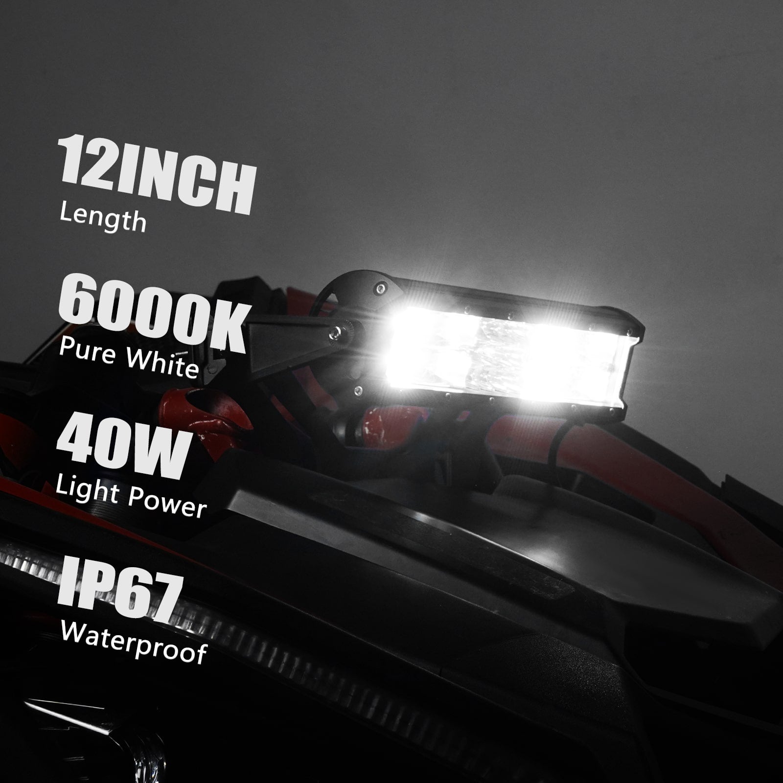 UTV 40W Stoßdämpferhalterung LED-Lichtleiste mit Halterung für Can-Am Maverick X3