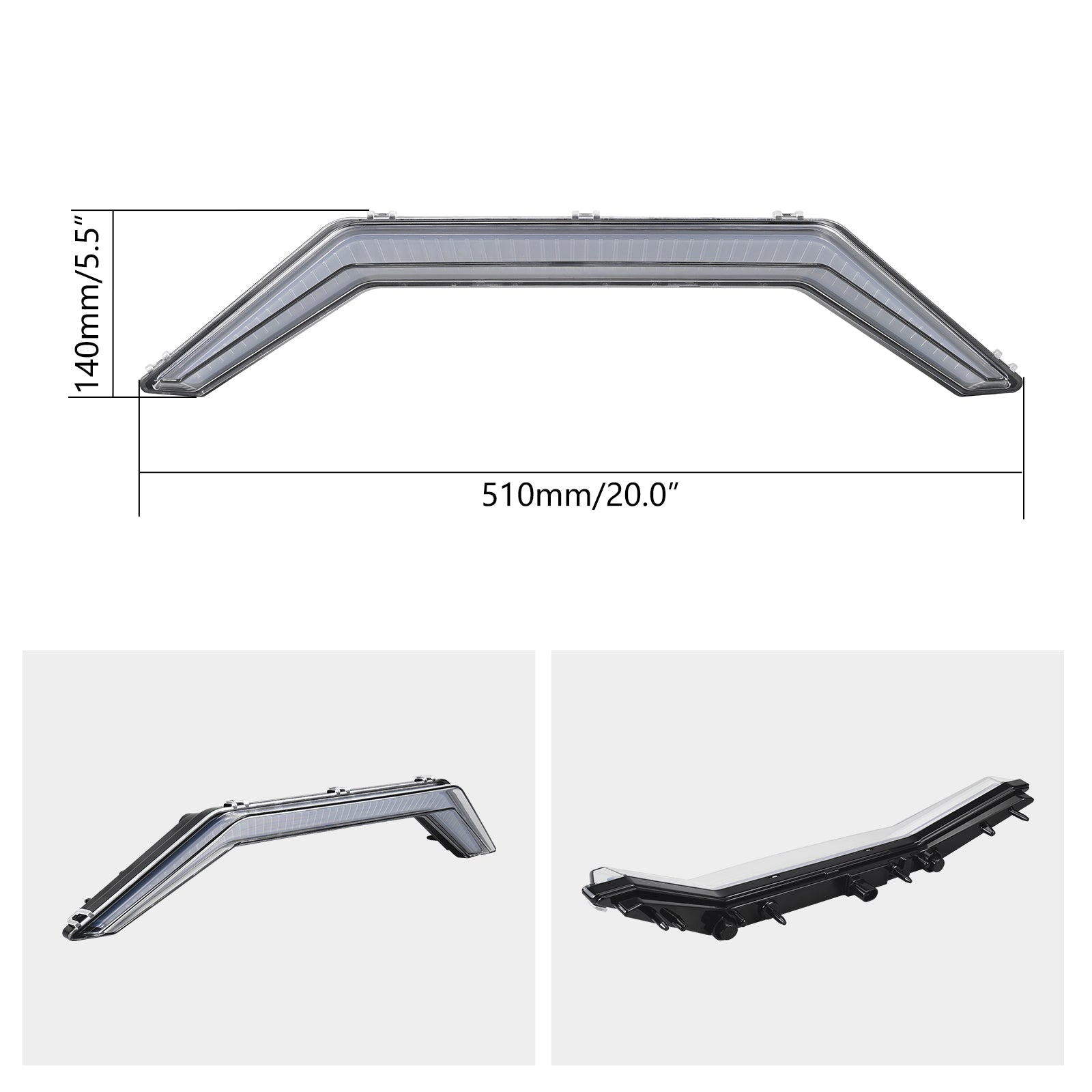 UTV Front Akzent Licht LED Center Front Grill Licht Für Polaris RZR PRO XP / 4