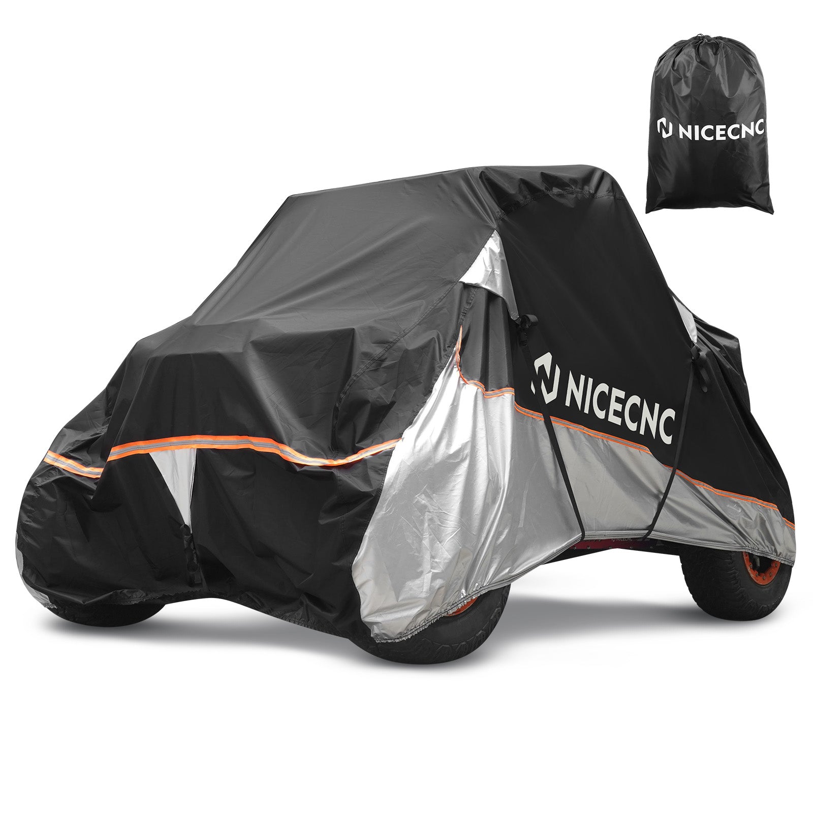 Robuste zweifarbige UTV-Abdeckung für 2-Sitzer Can-Am X3 Kawasaki KRX 1000 Polaris RZR