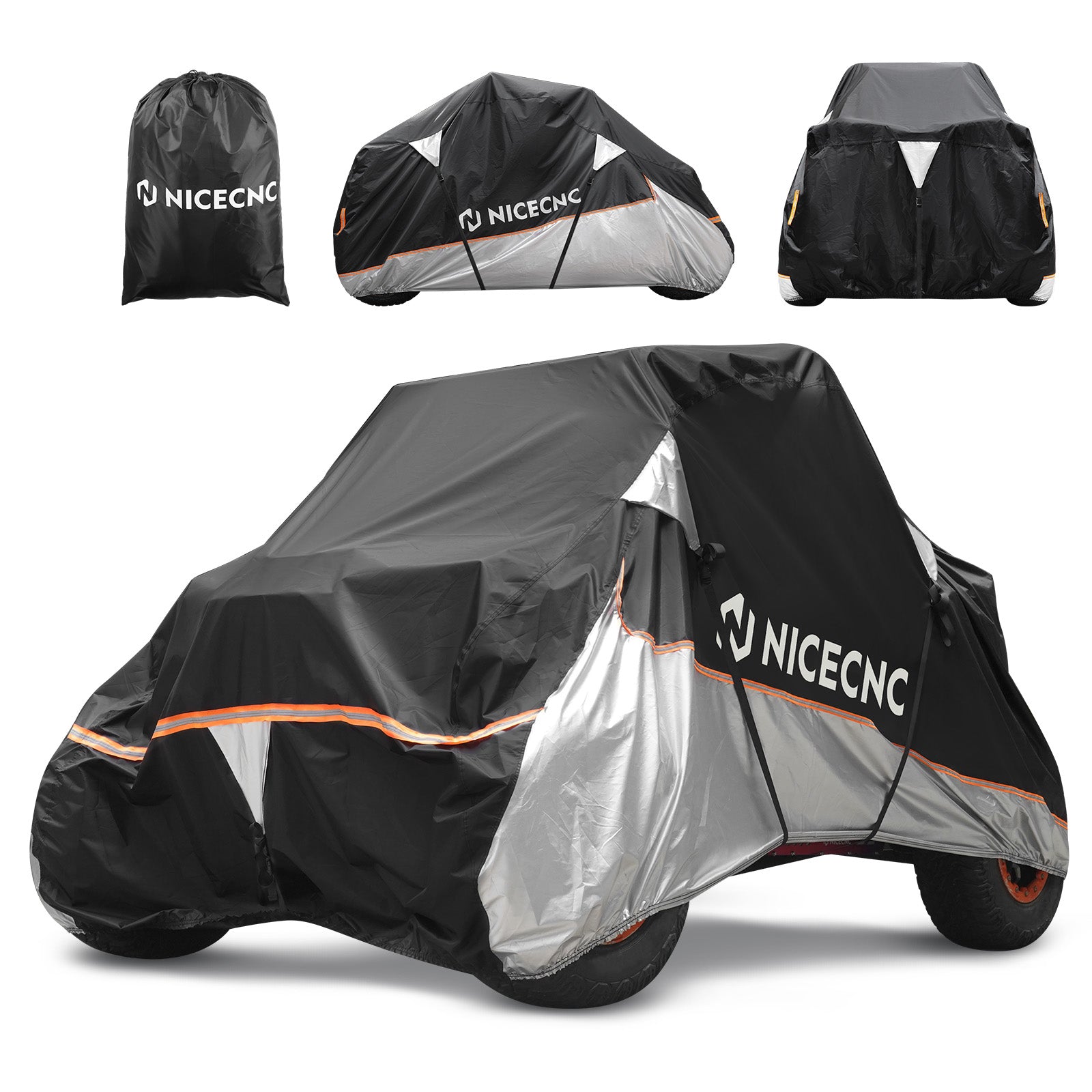 Robuste zweifarbige UTV-Abdeckung für 2-Sitzer Can-Am X3 Kawasaki KRX 1000 Polaris RZR