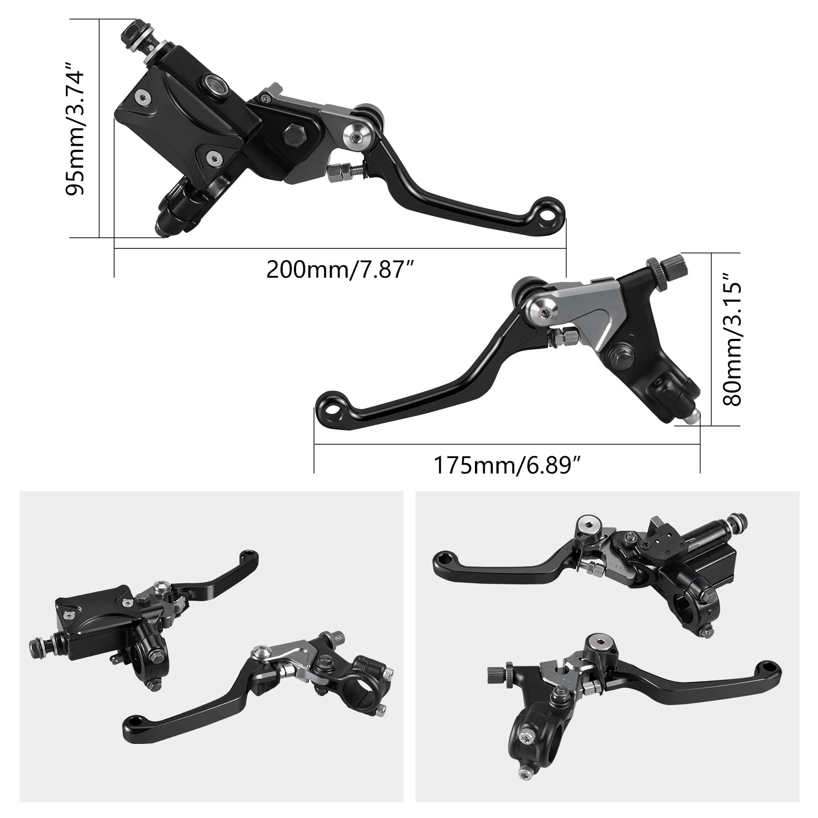 7/8" Hydraulische Bremse & Seilzug-Kupplungshebel-Set Für Suzuki RM RMZ RMX DRZ