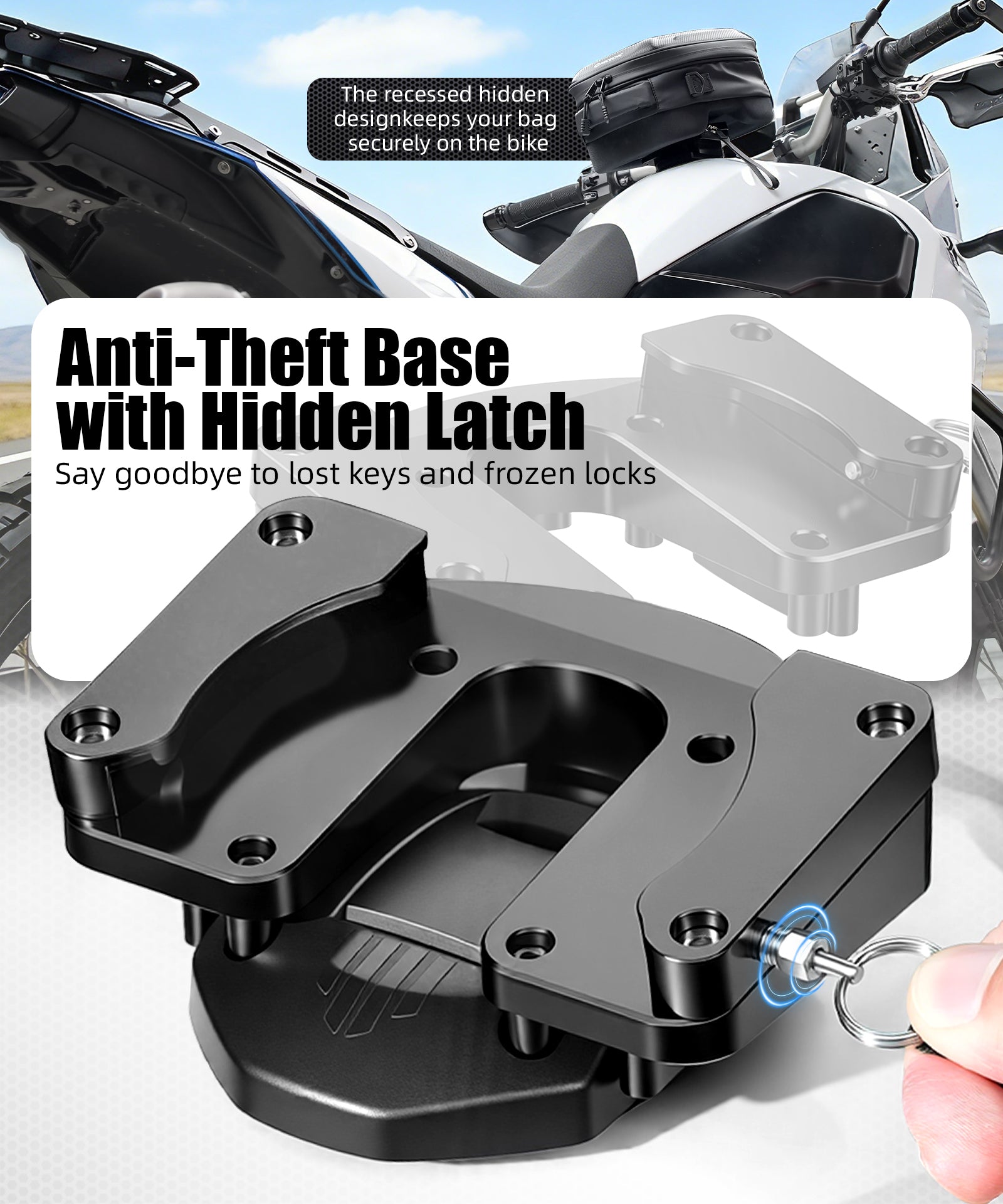 Tankrucksack mit Schnellverschluss und Push-Pull-Schließsystem für Yamaha Tenere 700 2019–2024