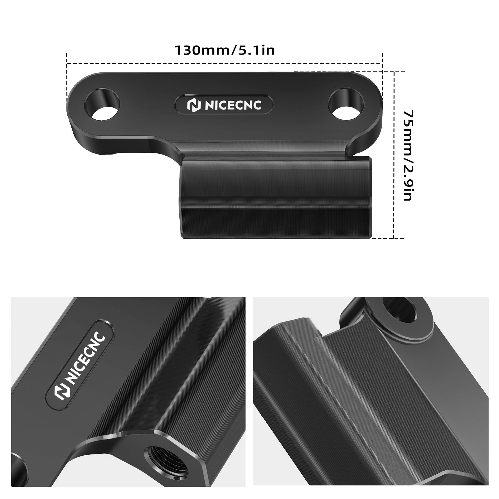 Forstærket holder til styreflag i 7075-aluminium til Can-Am Maverick X3 2017–2021