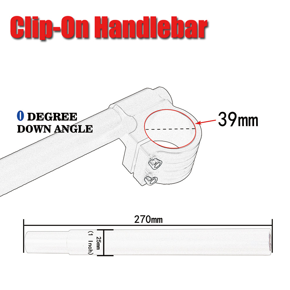 39-mm-Clip-On-Lenker (1 Zoll) für Harley Sportster 883 1200 Dyna Low Rider Super Glide