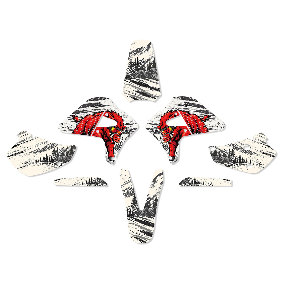 Kit completo de adhesivos decorativos para HONDA XR650R 2000-2009
