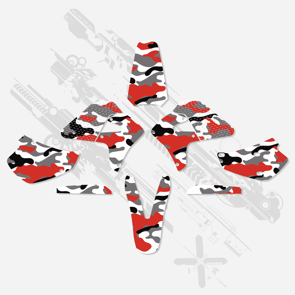 Kit completo de adhesivos decorativos para HONDA XR650R 2000-2009