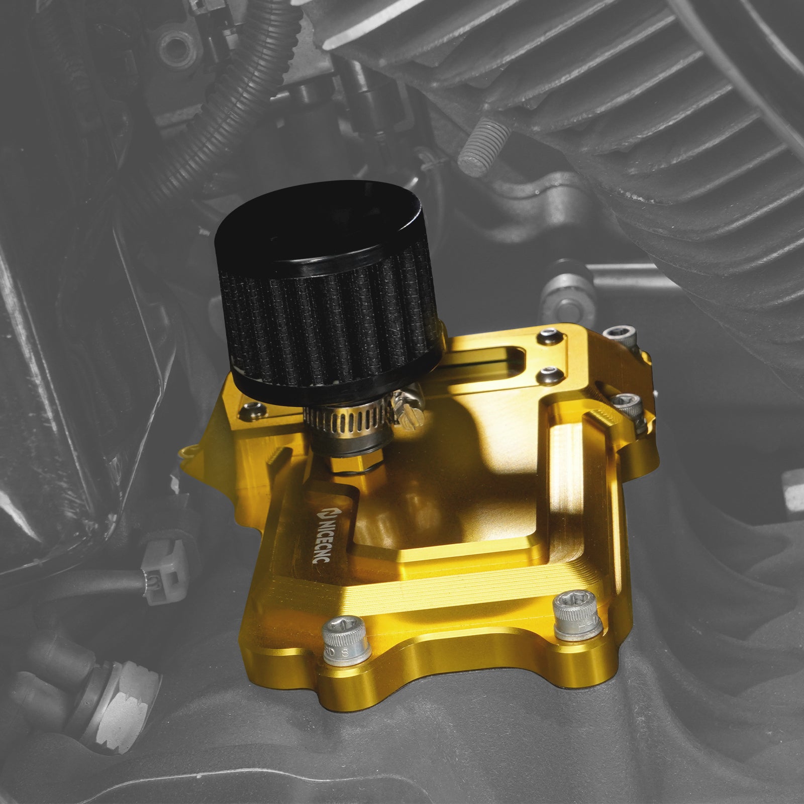 Transparente belüftete Getriebeabdeckung für Harley Dyna Twin Cam 2006–2017