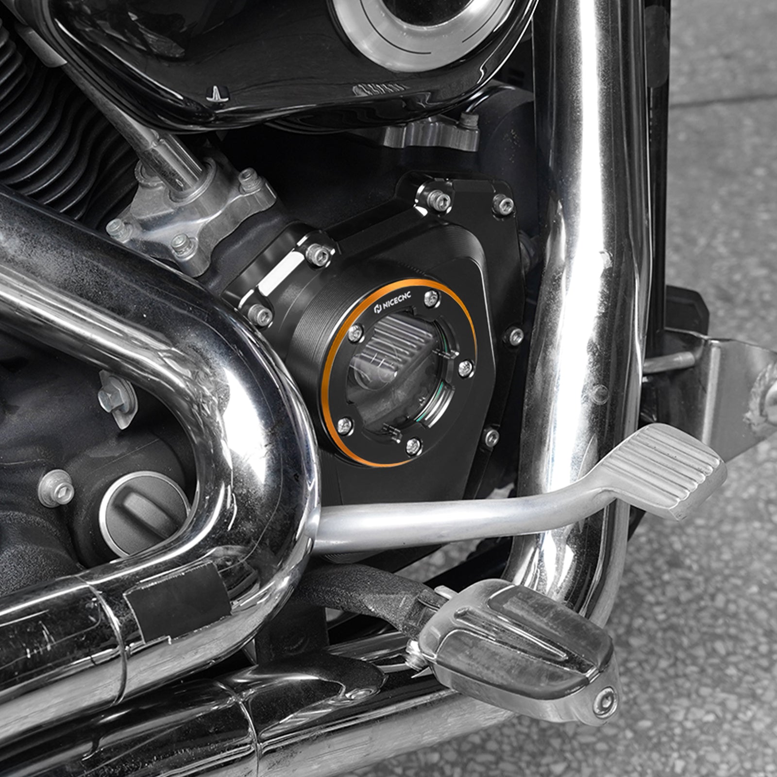 Transparente Camshaft-Abdeckung für Harley Dyna Street Bob Softail 2001-2017