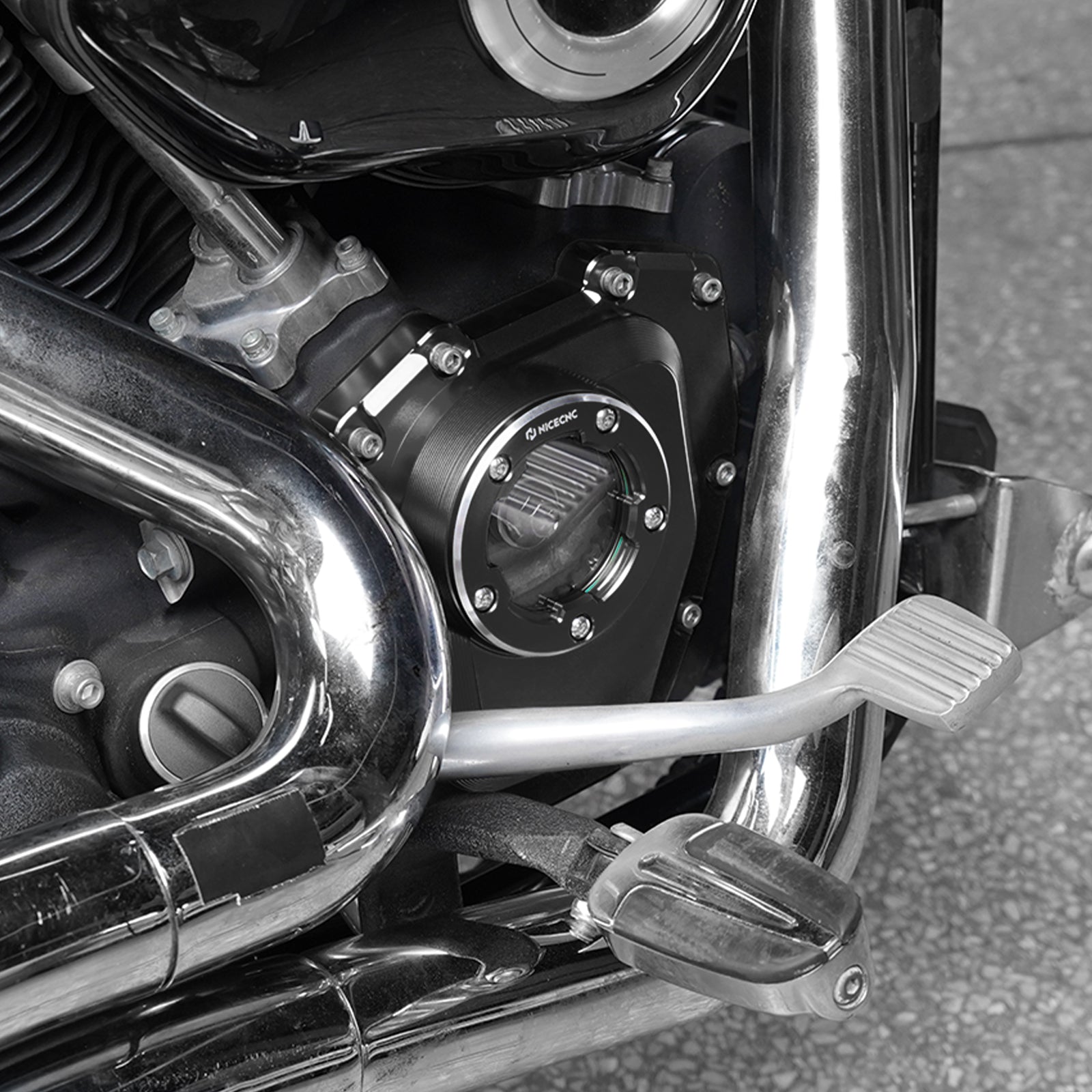 Transparente Camshaft-Abdeckung für Harley Dyna Street Bob Softail 2001-2017