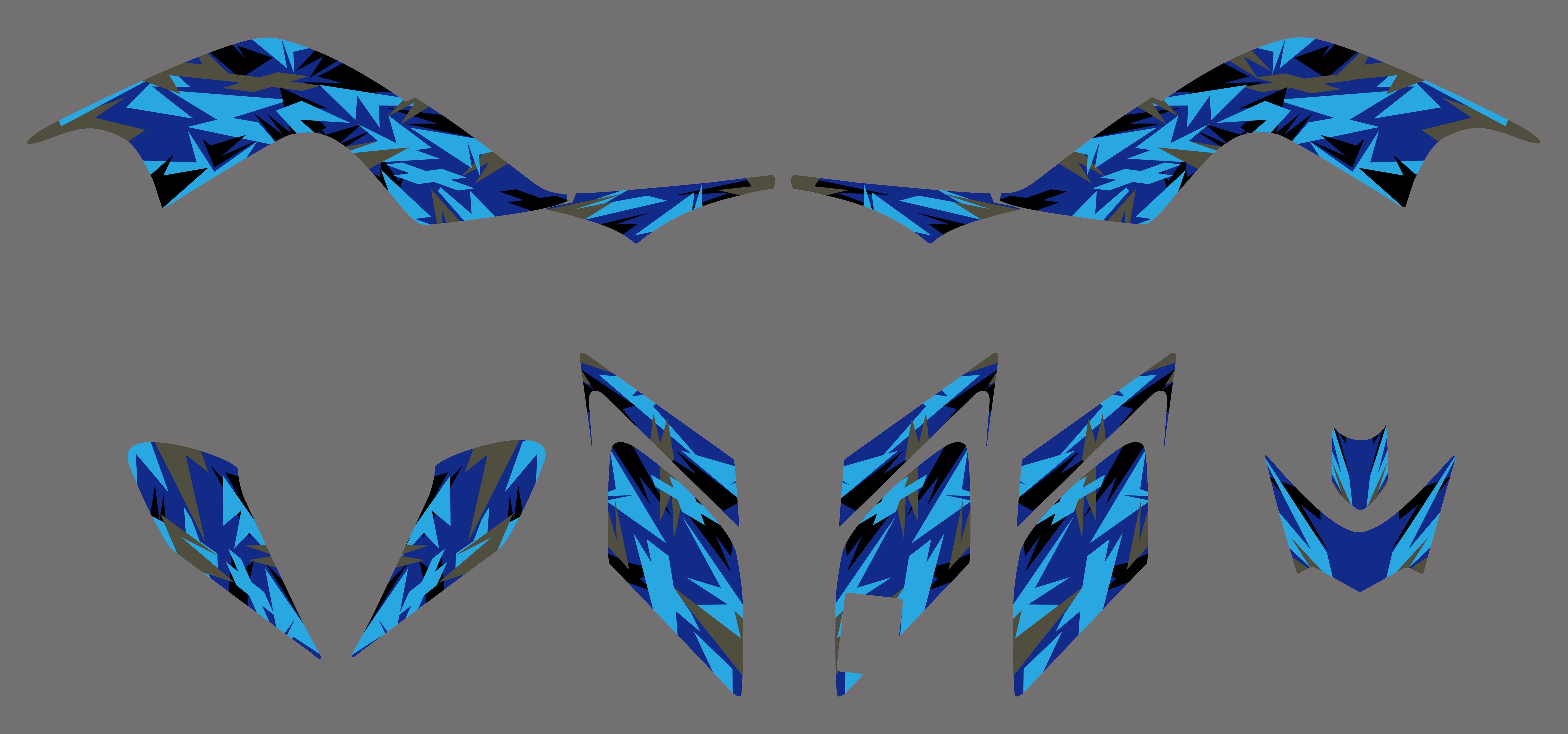 ATV Volle Grafik Aufkleber Aufkleber Kit Für Yamaha Raptor700 YFM700 2006-2012