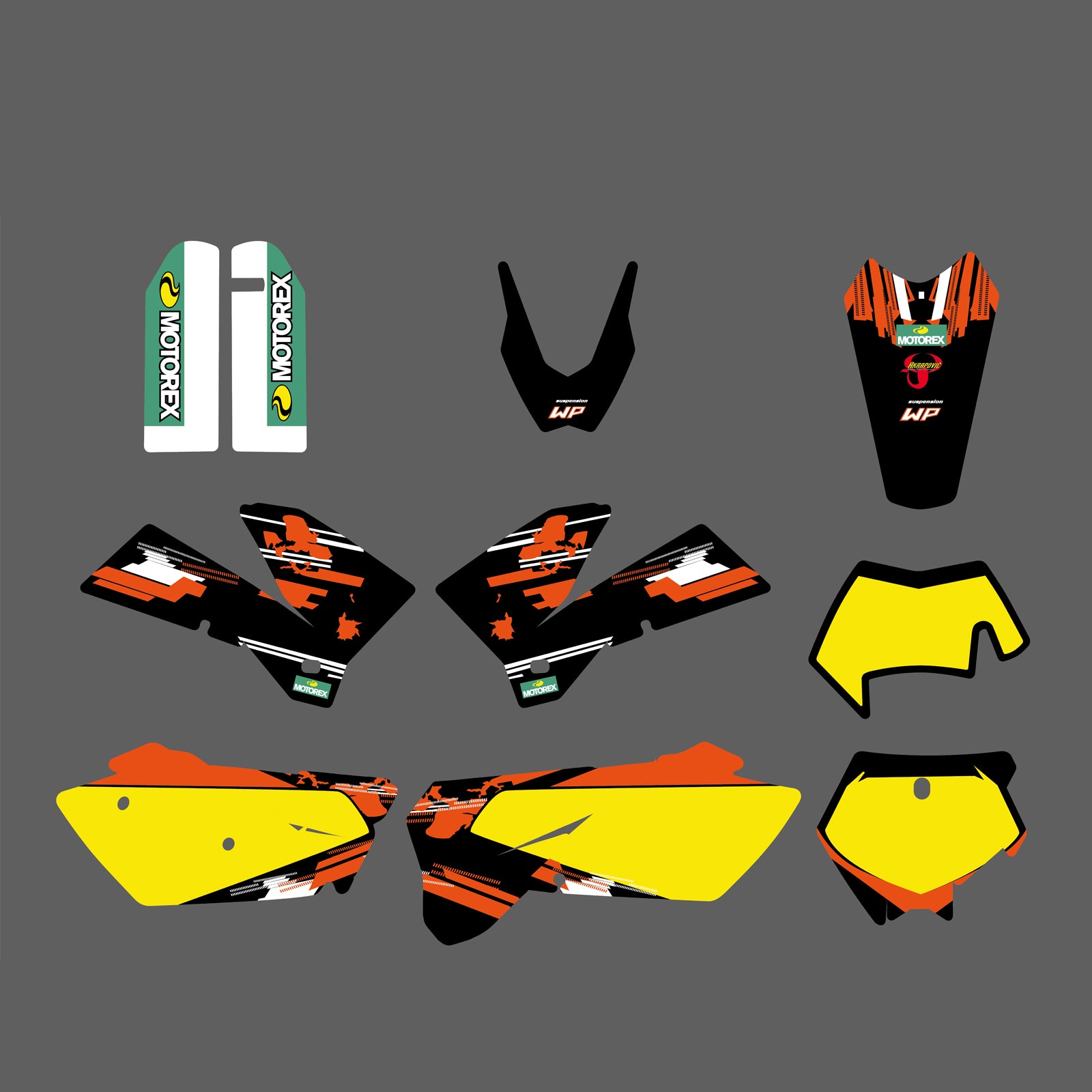 Grafik-Hintergrund-Aufkleber für KTM EXC 2005-2007