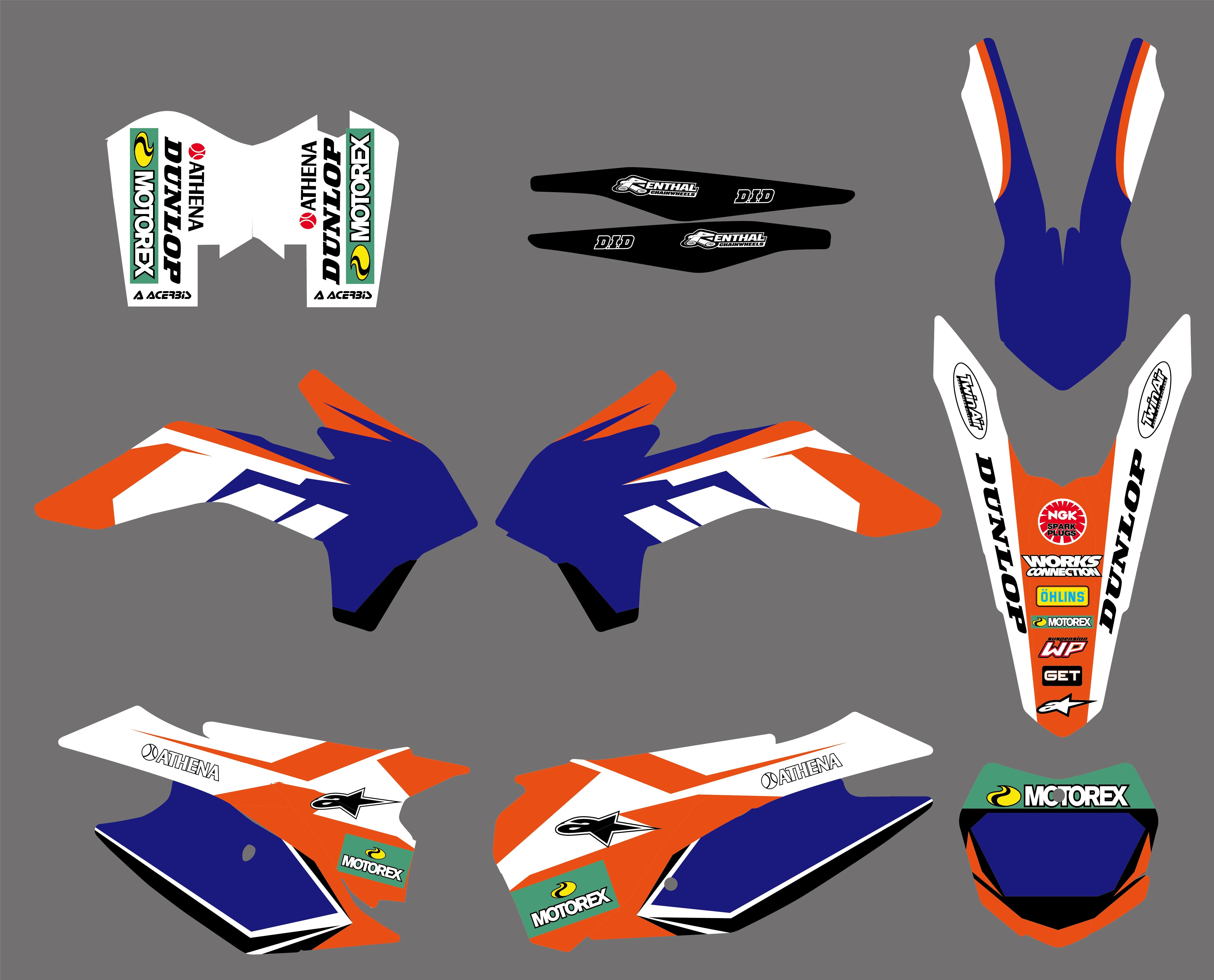 Team Grafiken Hintergründe Abziehbilder Für KTM SX XC 125-450F 13-15 EXC XC-W XCF-W 13-14