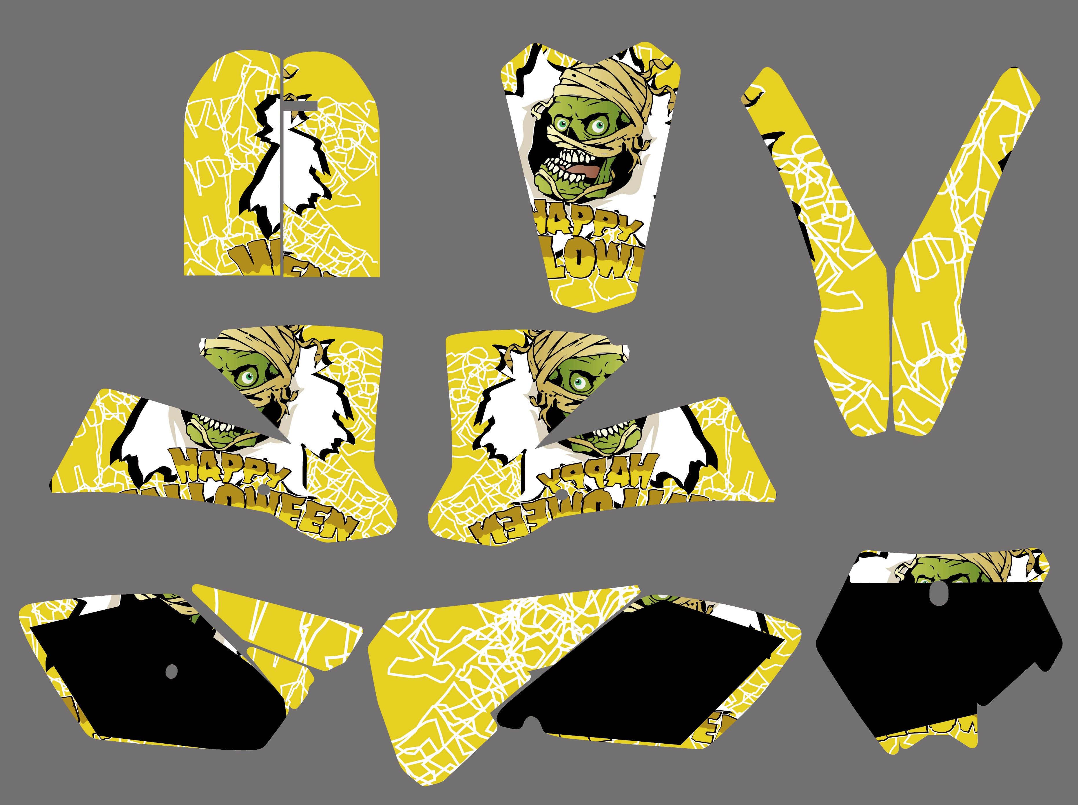 Motocross-Grafiken, Hintergrund-Aufkleber-Set für KTM SX 85–105 2003–2005