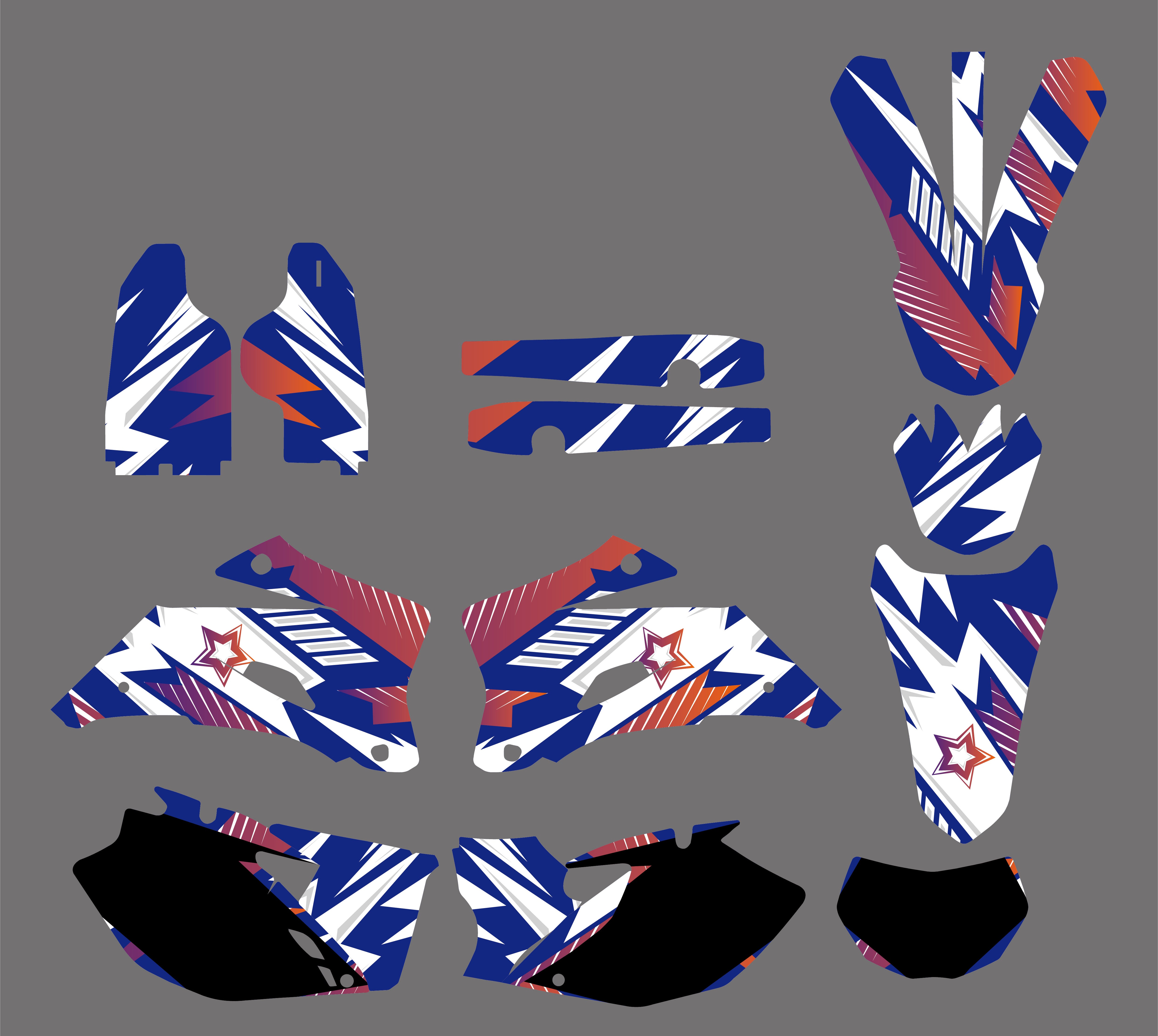 Motorrad-Aufkleber-Set für WR250F WR450F 2007-2011