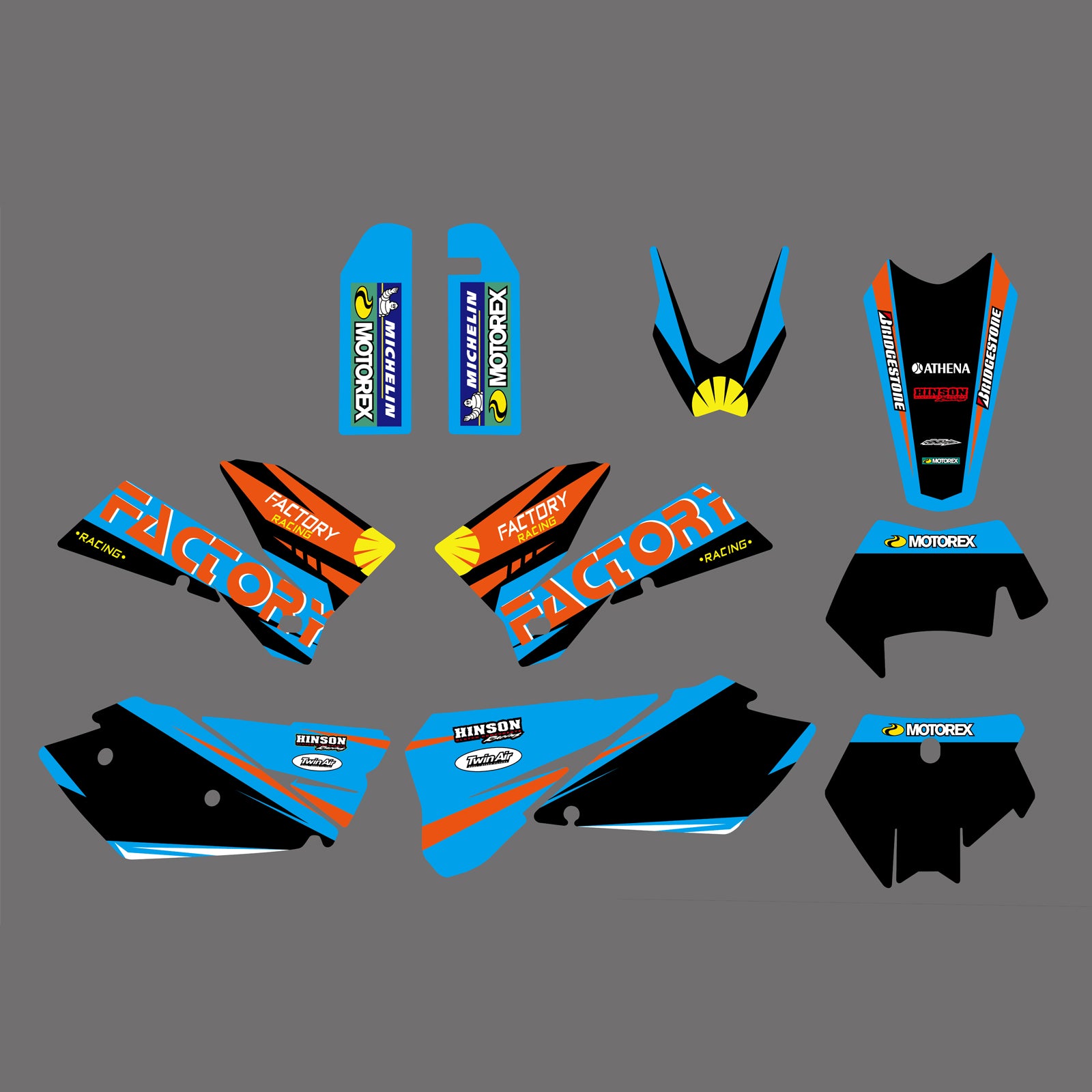 Grafik-Hintergrund-Aufkleber für KTM EXC 2005-2007