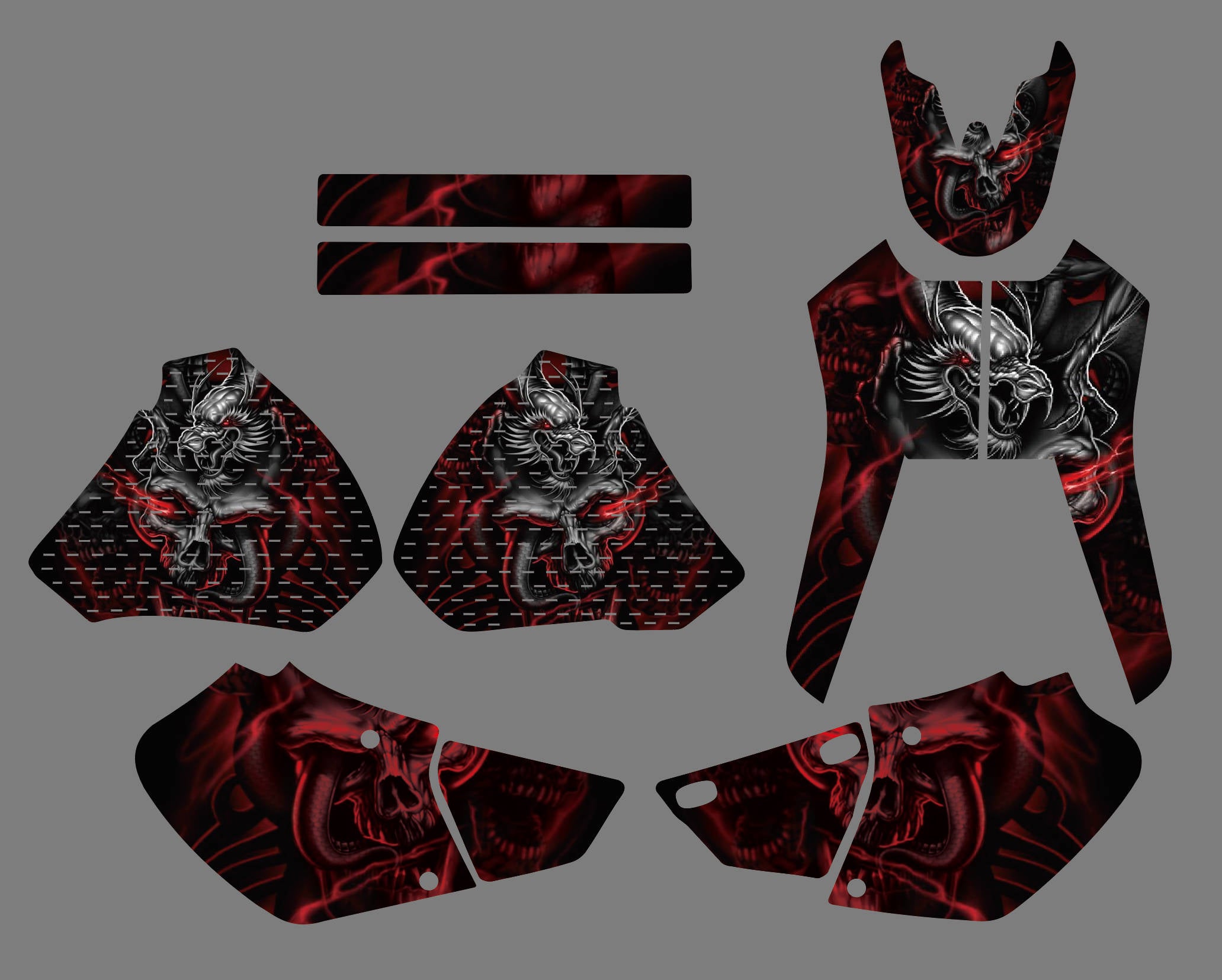 Team Graphics Hintergrund Aufkleber Aufkleber Kit für Honda XR250/XR400 1996-2004