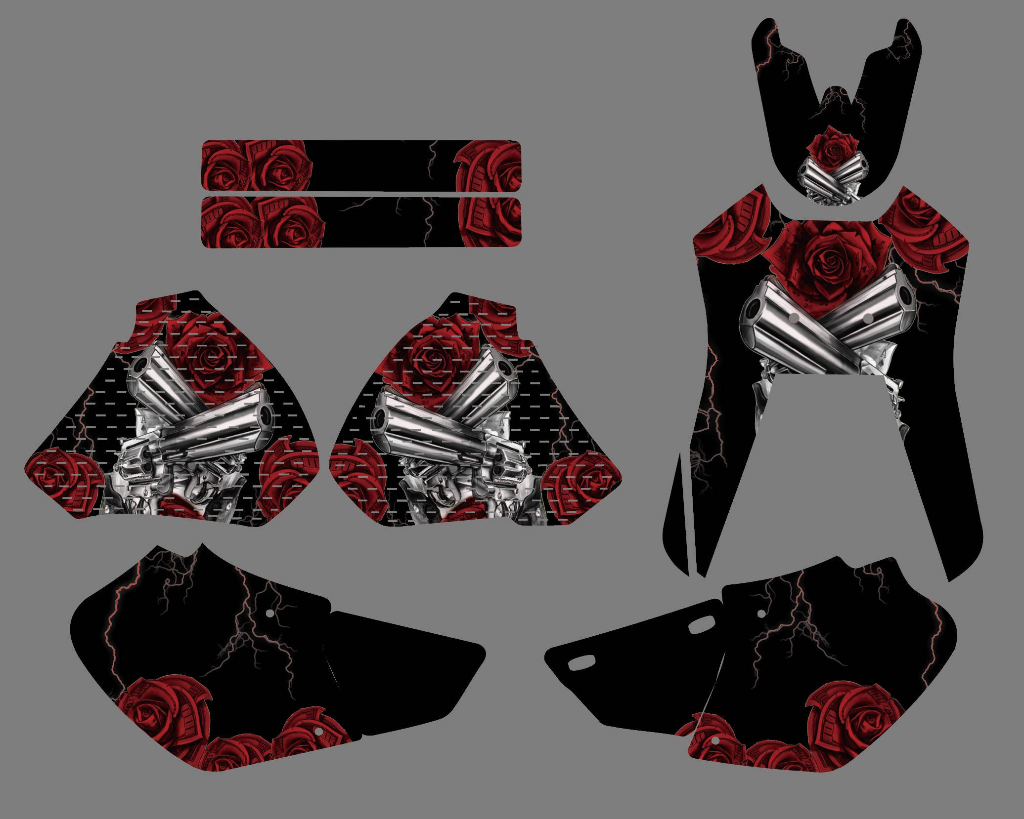 Team Graphics Hintergrund Aufkleber Aufkleber Kit für Honda XR250/XR400 1996-2004