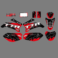 Motorradaufkleber 3M Graphics für Yamaha TTR110 ALLE JAHRE