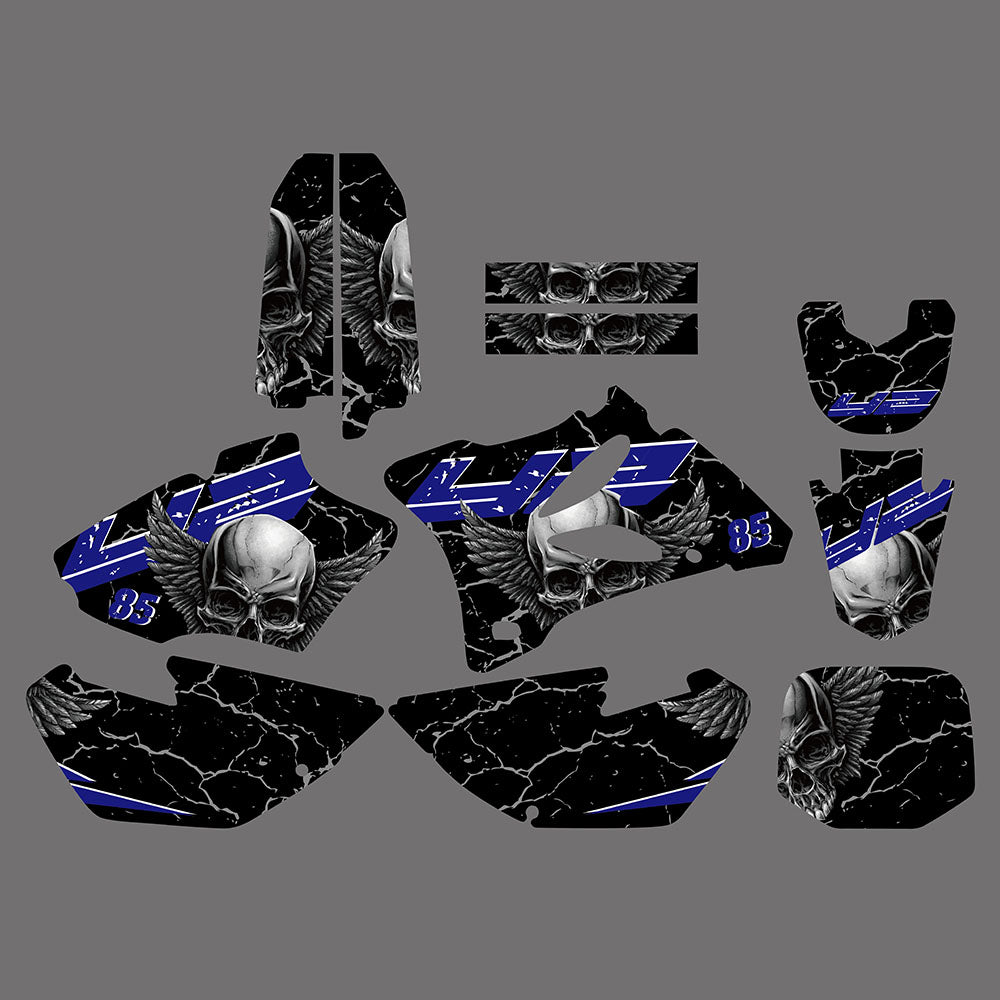 Team Graphics Hintergründe Abziehbilder Aufkleber für Yamaha YZ85 2002-2014