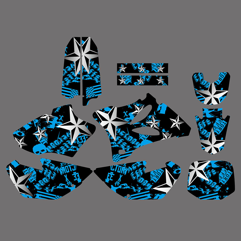 Team Graphics Hintergründe Abziehbilder Aufkleber für Yamaha YZ85 2002-2014