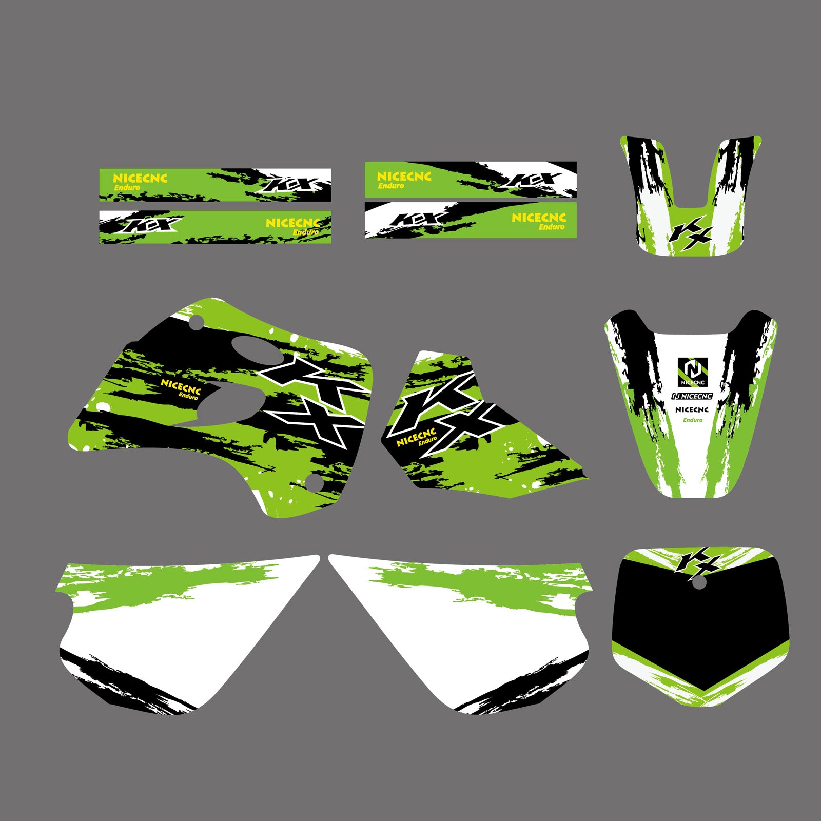 Vollständige Grafik-Hintergrund-Aufkleber für Kawasaki KX80 1994-1997