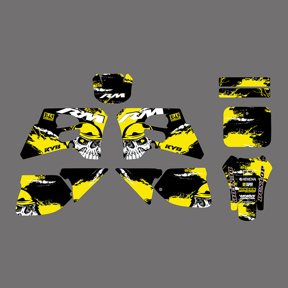 Team Graphics Hintergründe Abziehbilder Aufkleber für Suzuki RM125 RM250 1993-1995