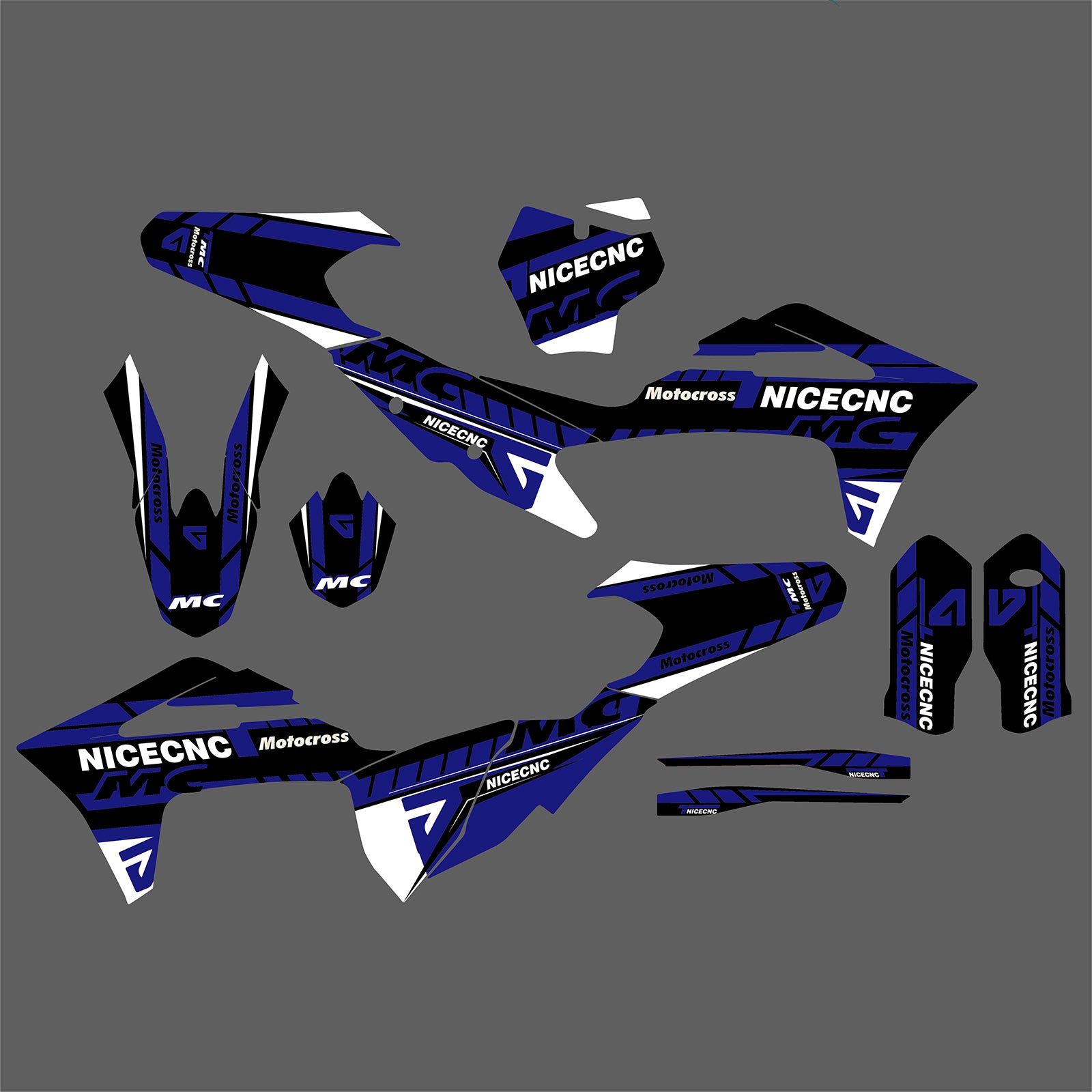 Motorrad-Team-Aufkleber-Set mit vollständigen Grafiken im Hintergrund für GAS GAS MC Motocross, alle Modelle 2021–2023