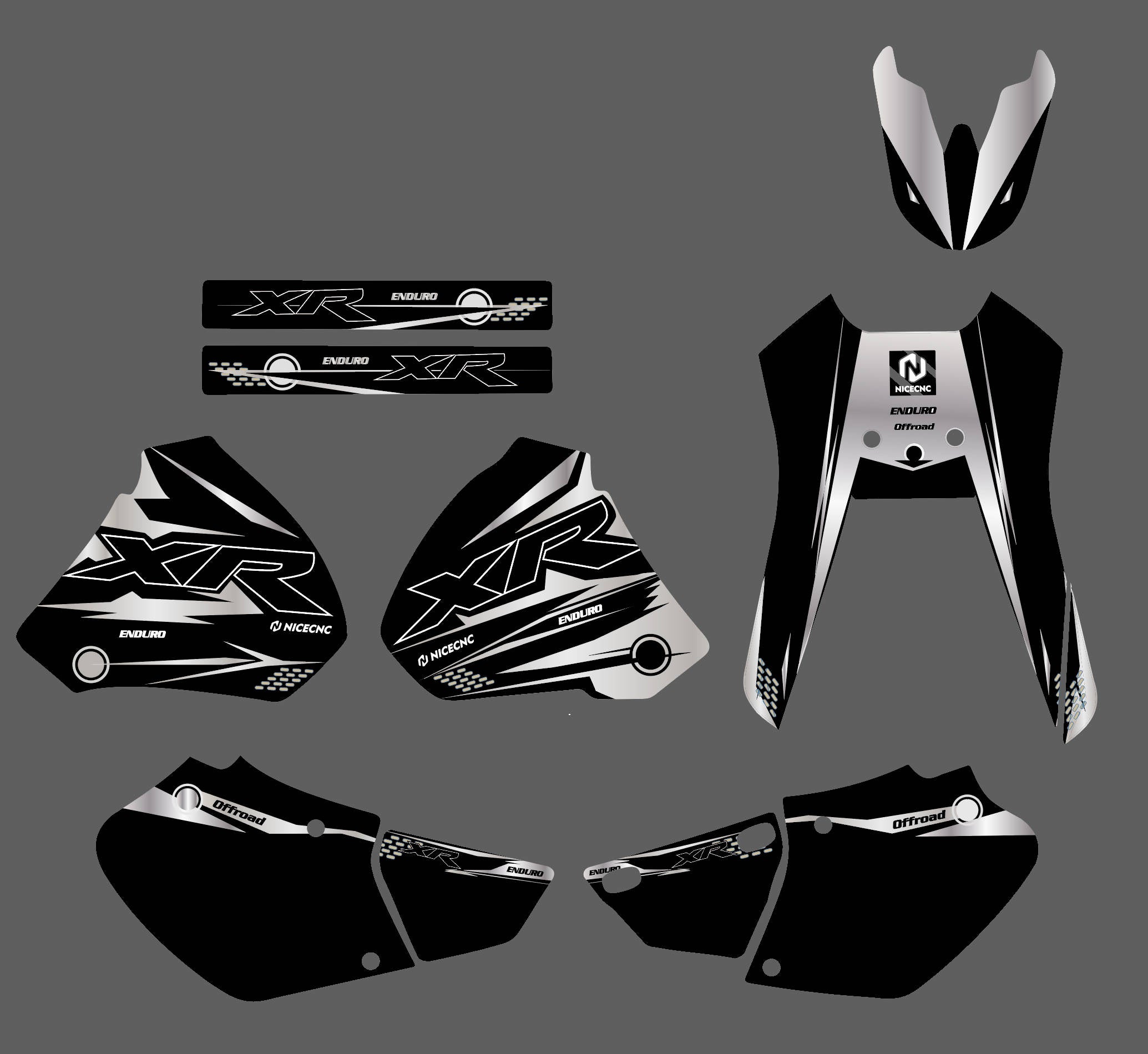 Off-Road-Bike-Grafik-Aufkleber-Set für Honda XR250 XR400 1996-2004